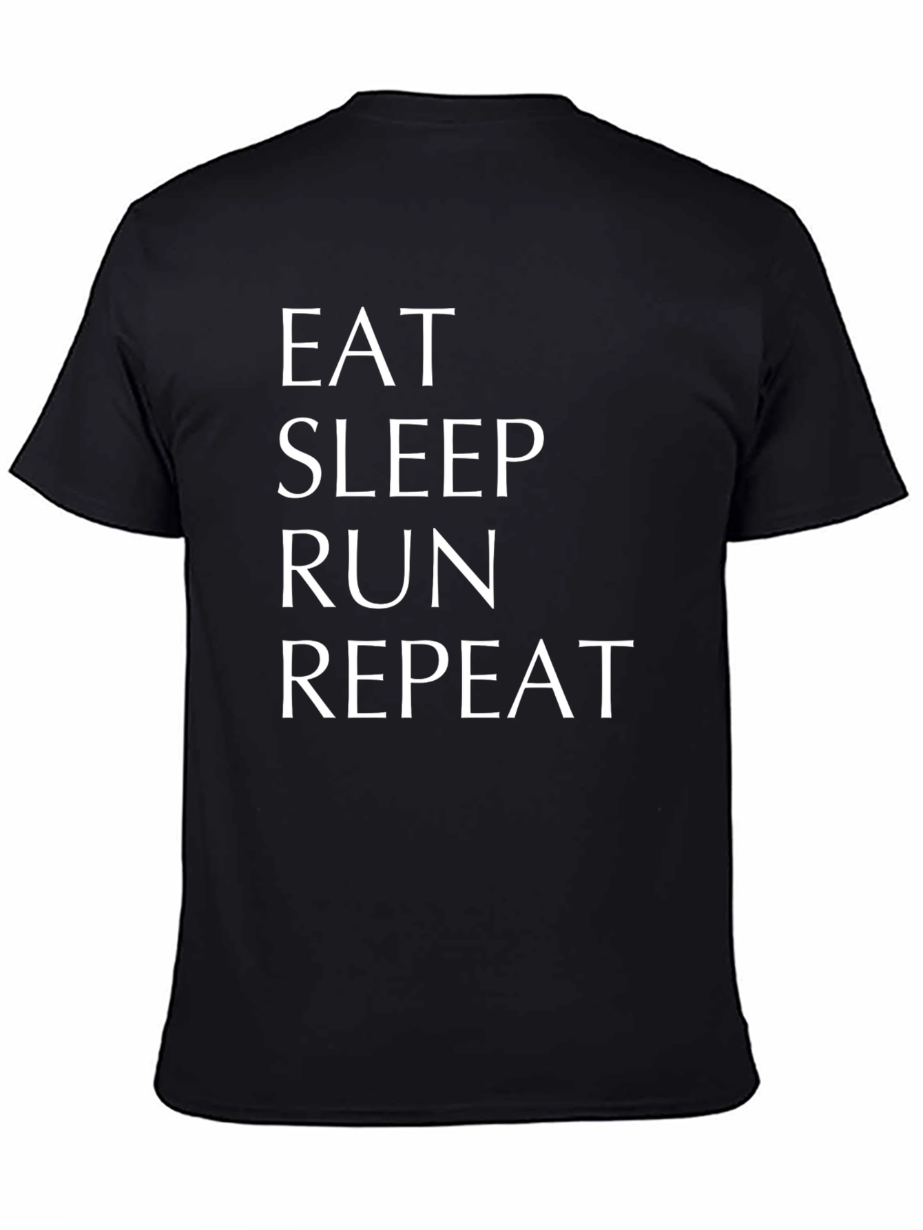 Eat Sleep Run Repeat Graphic Tee - Black