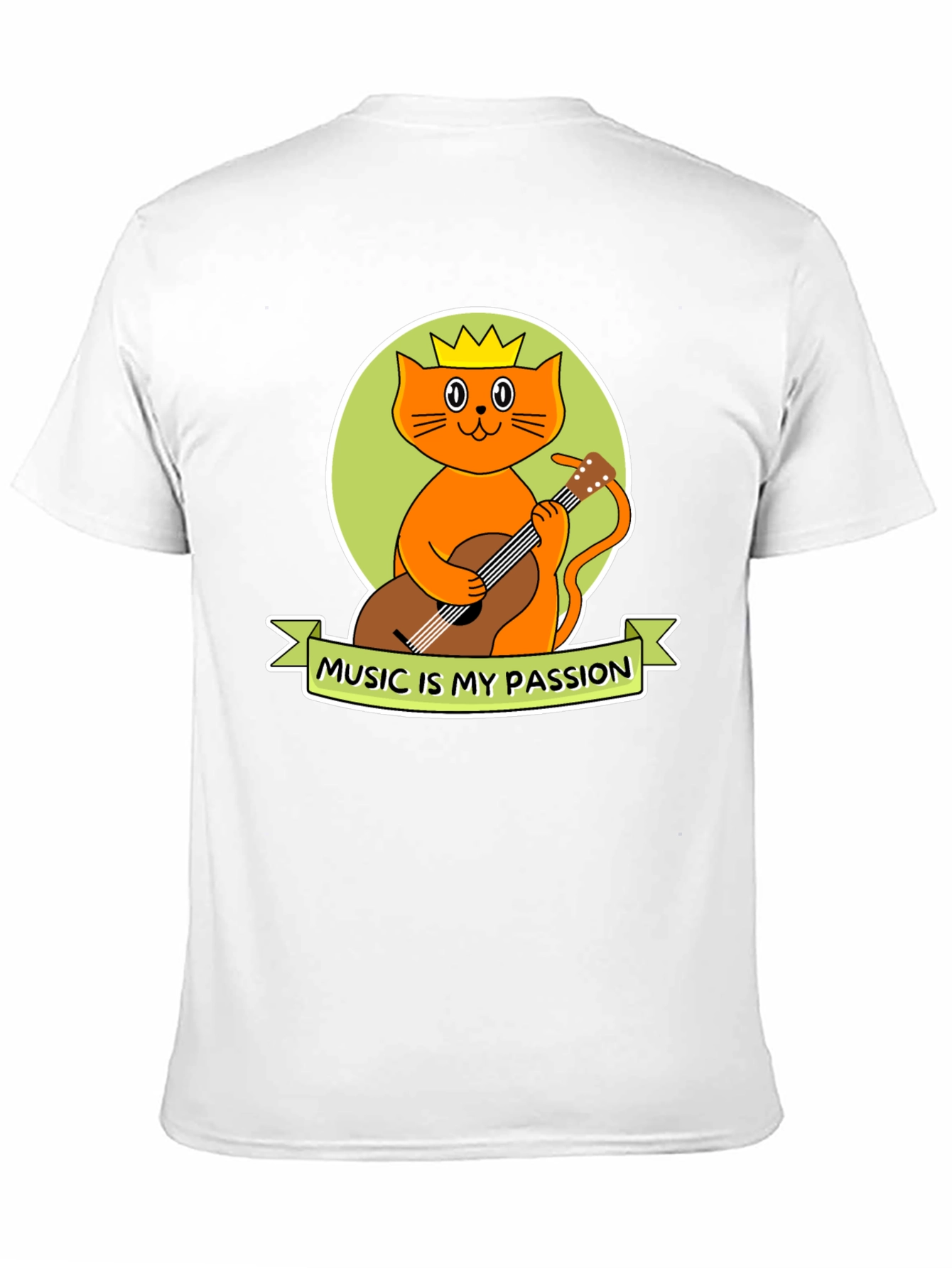 Music Lover Tee: Cat with Guitar