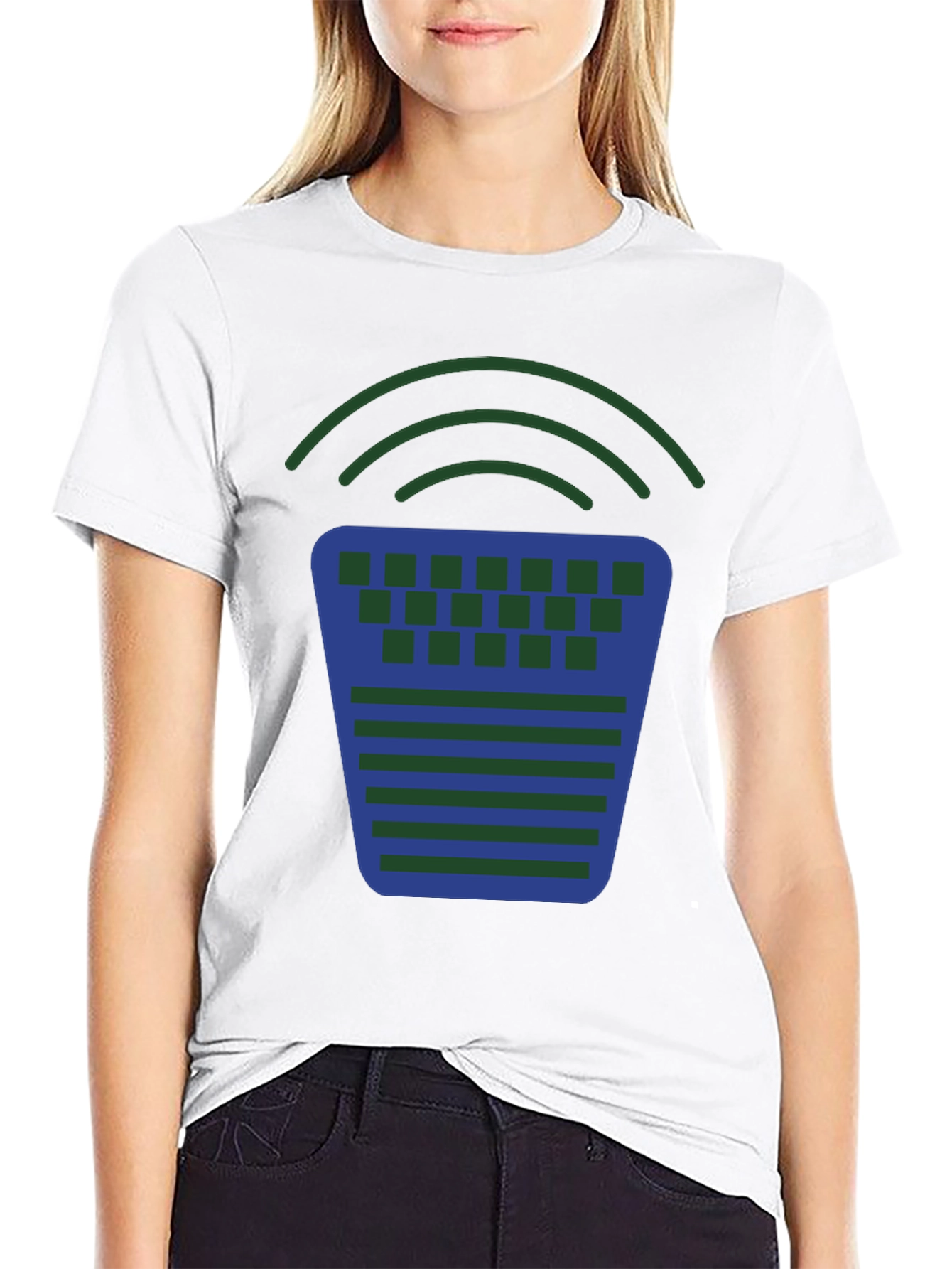 Geometric Graphic Tee - Modern Design Casual Comfort