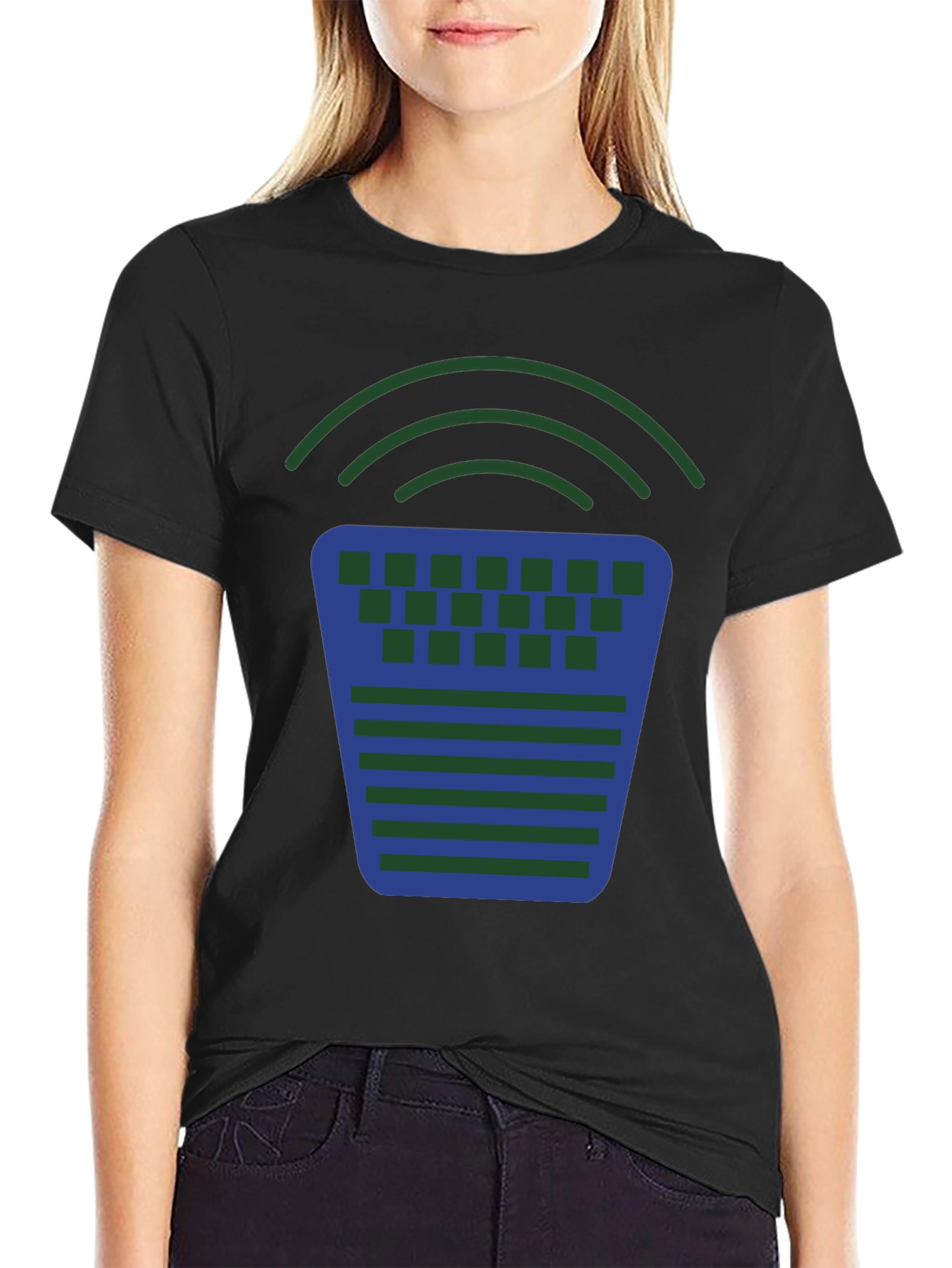Geometric Graphic Tee - Modern Design Casual Comfort