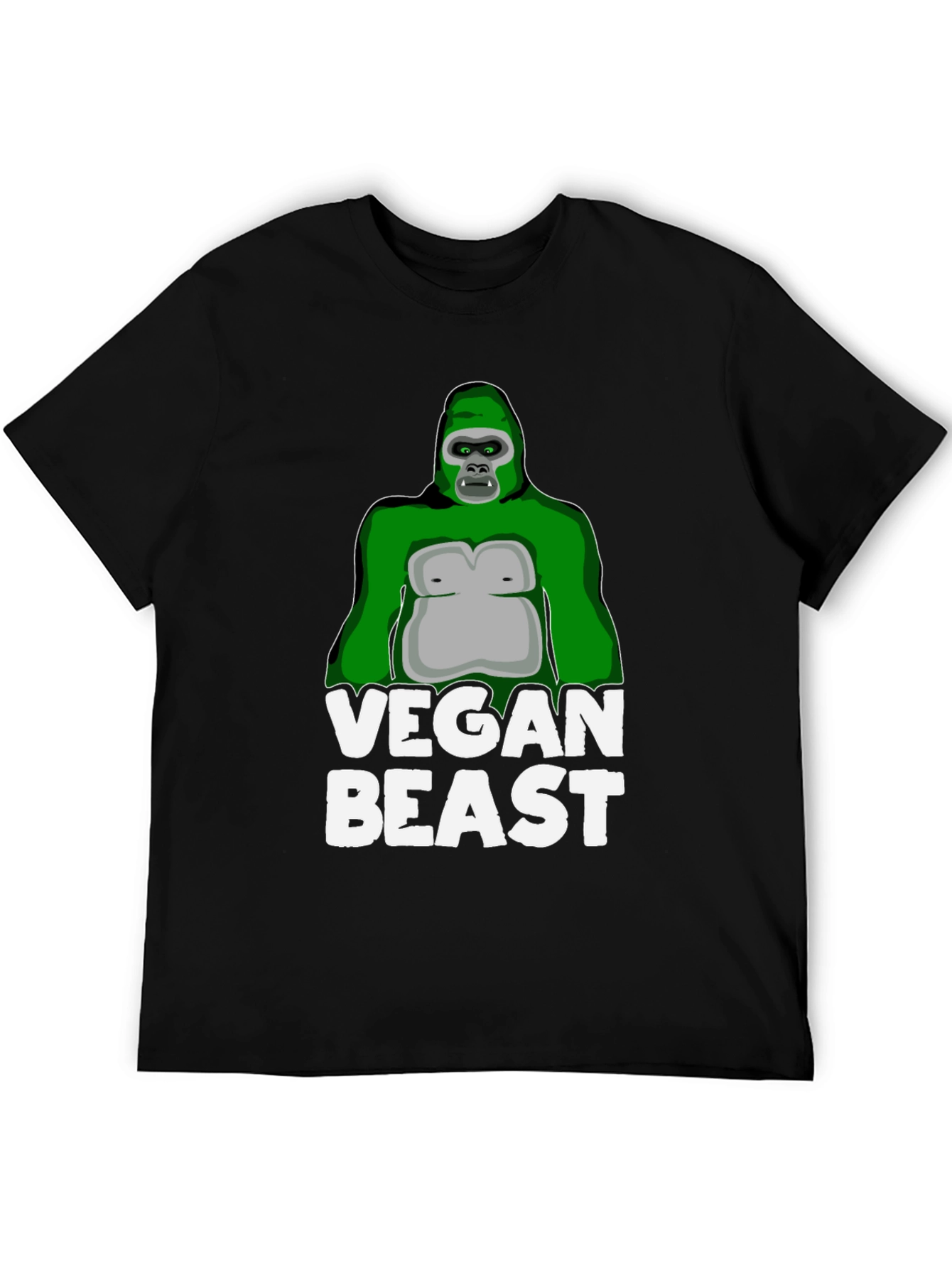 Vegan Beast Gorilla T-Shirt - Black