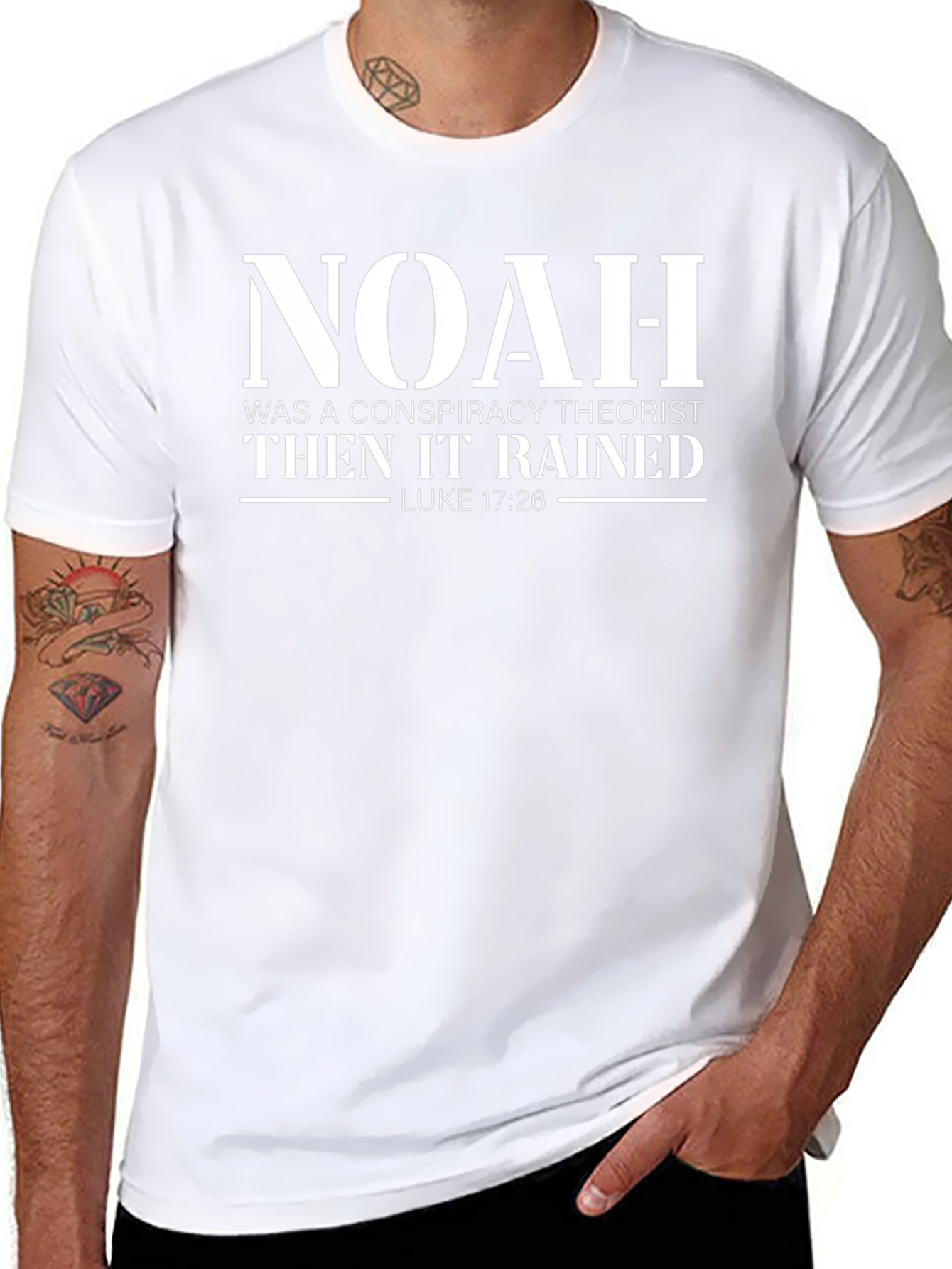 Noah Conspiracy Theorist T-Shirt - Luke 17:26