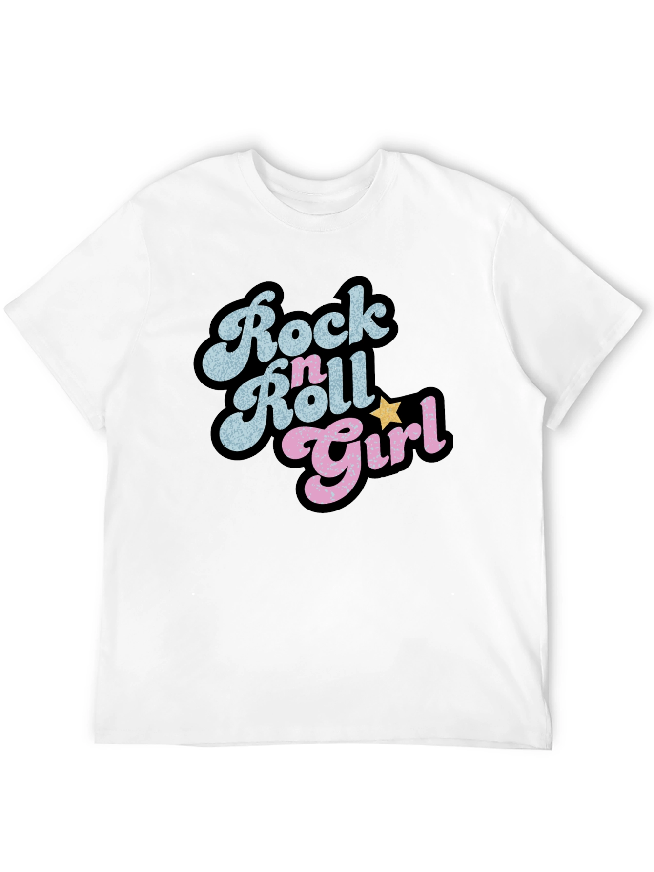 Rock n Roll Girl Black Graphic Tee