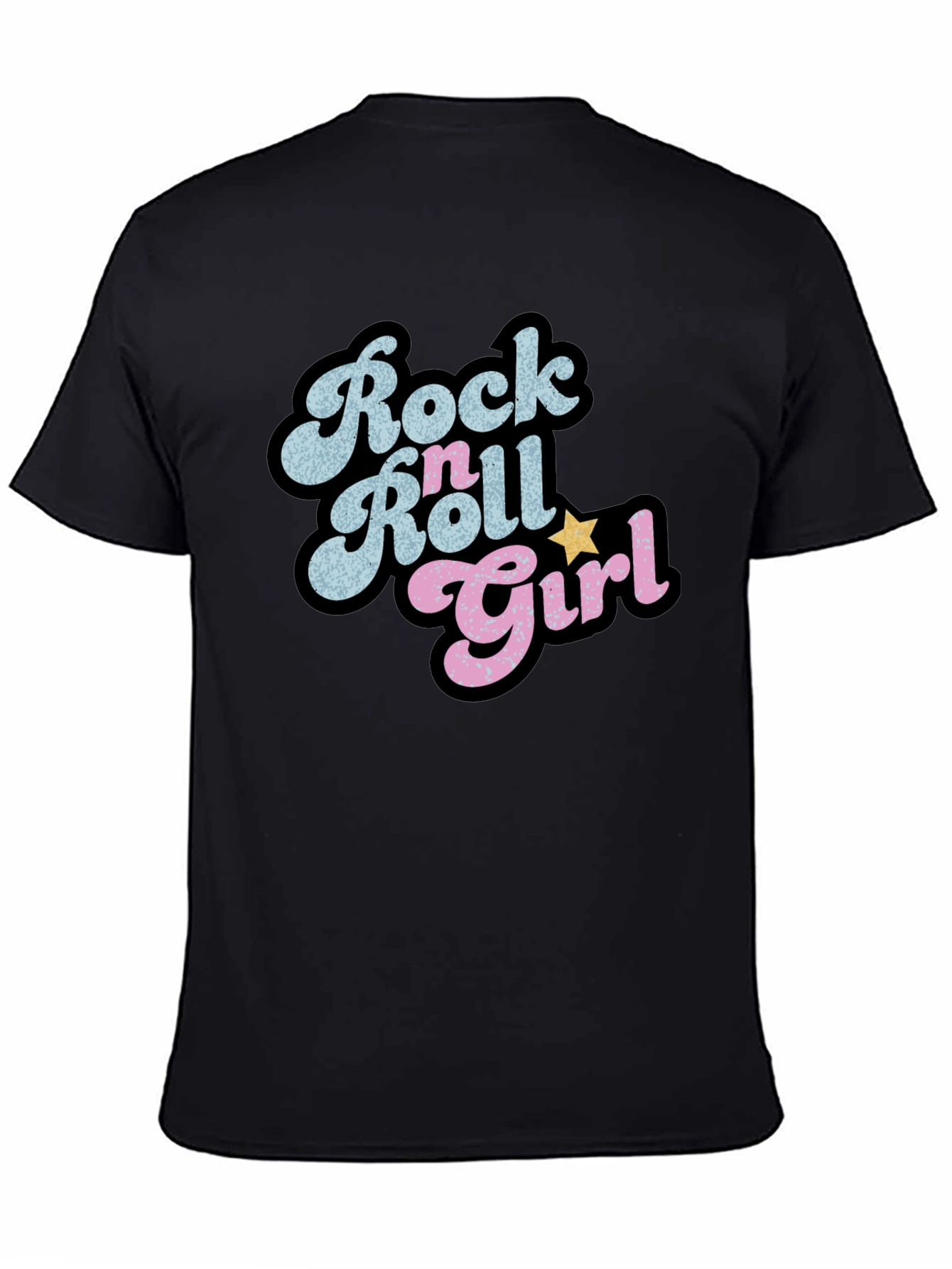 Rock n Roll Girl Black Graphic Tee