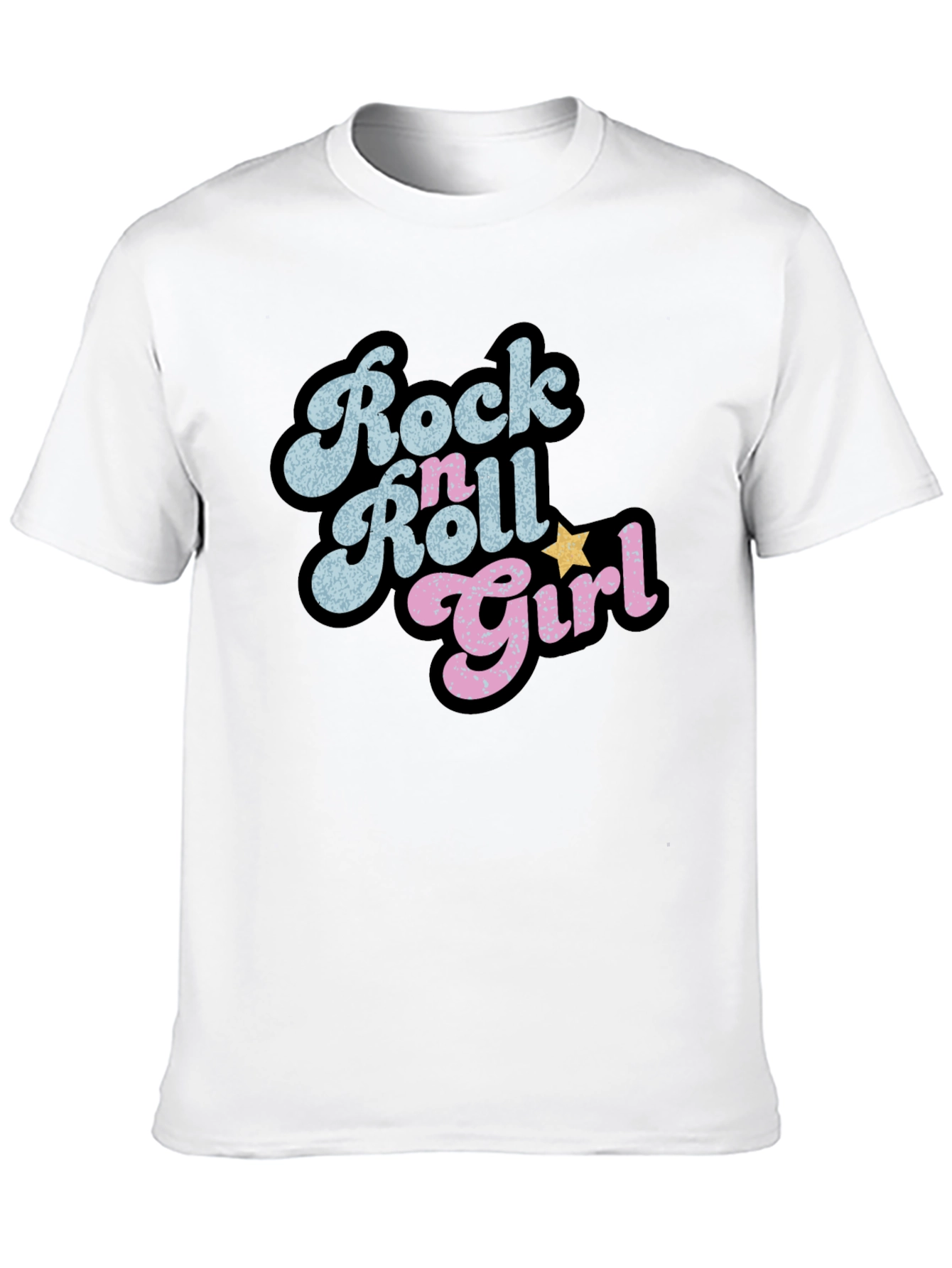 Rock n Roll Girl Black Graphic Tee