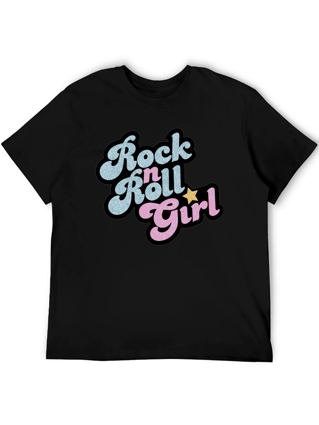 Rock n Roll Girl Black Graphic Tee
