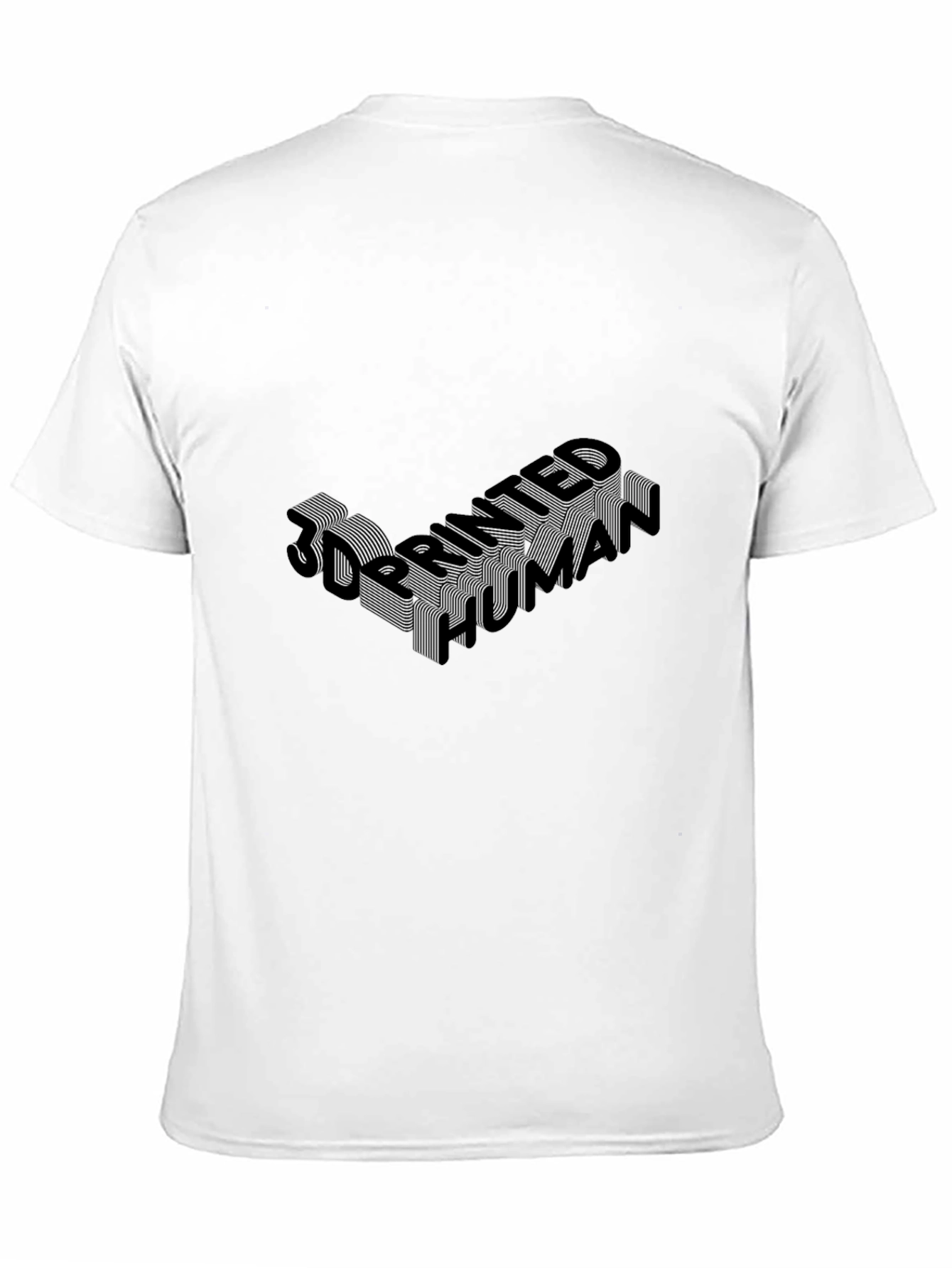 3D Printed Human Black Graphic Tee