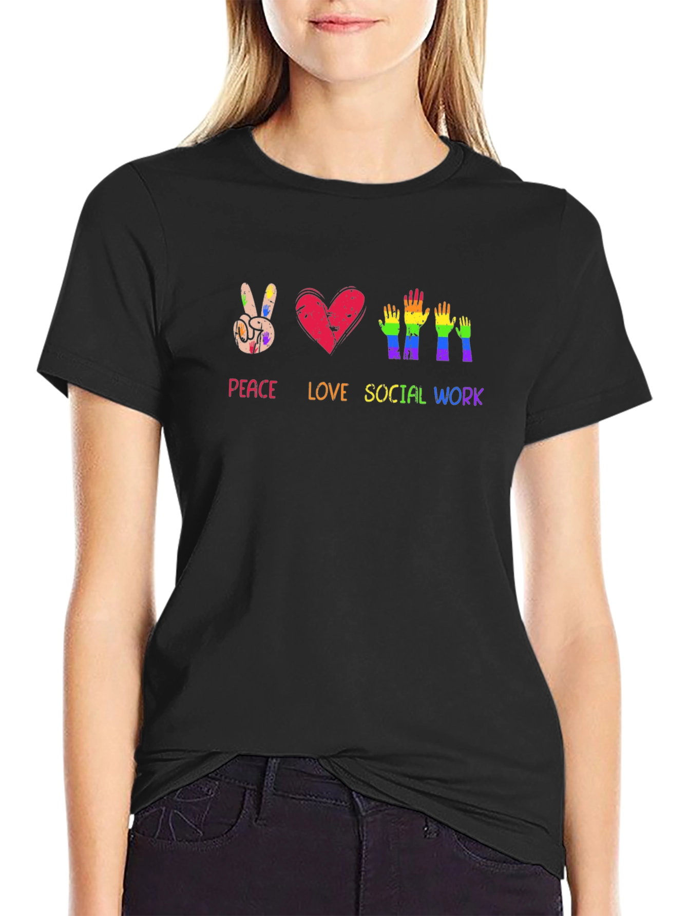 Peace Love Social Work T-Shirt
