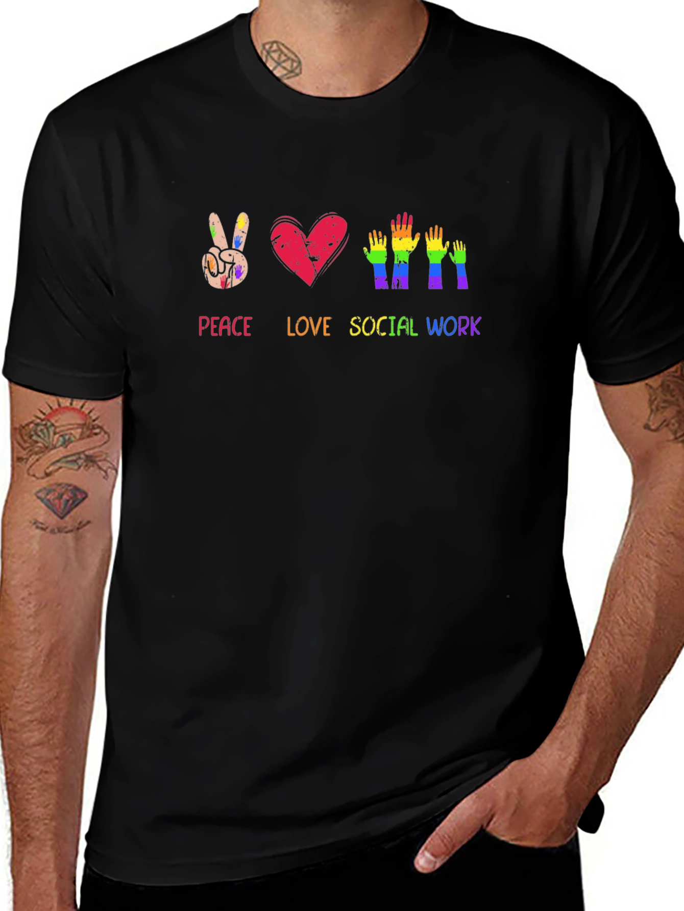 Peace Love Social Work T-Shirt