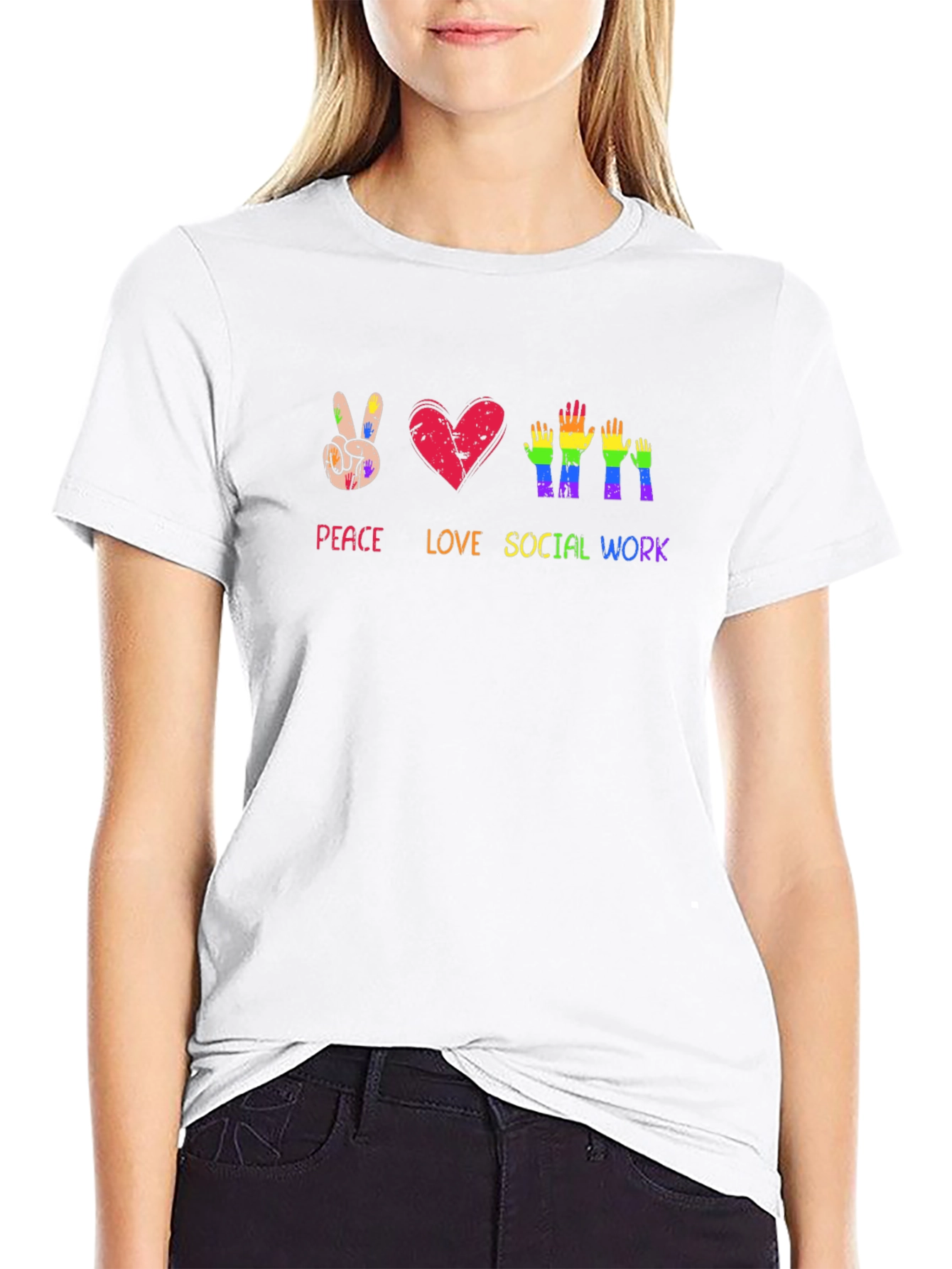 Peace Love Social Work T-Shirt