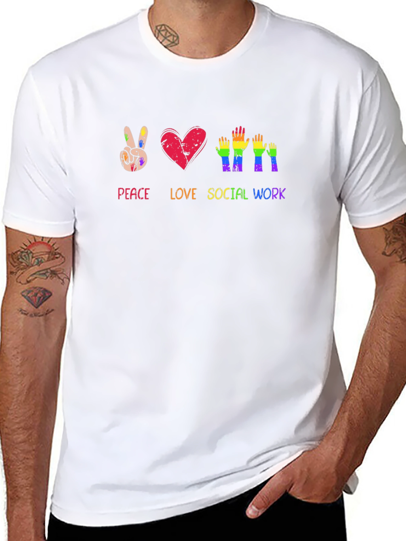 Peace Love Social Work T-Shirt