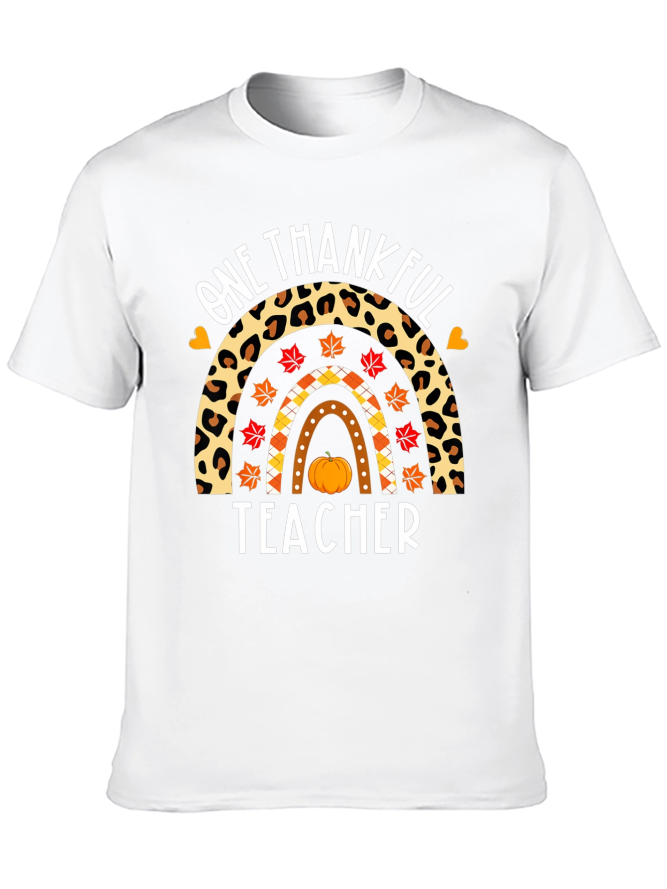 One Thankful Teacher Rainbow T-Shirt