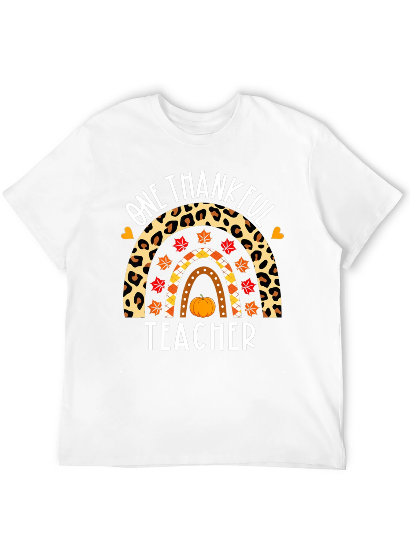 One Thankful Teacher Rainbow T-Shirt