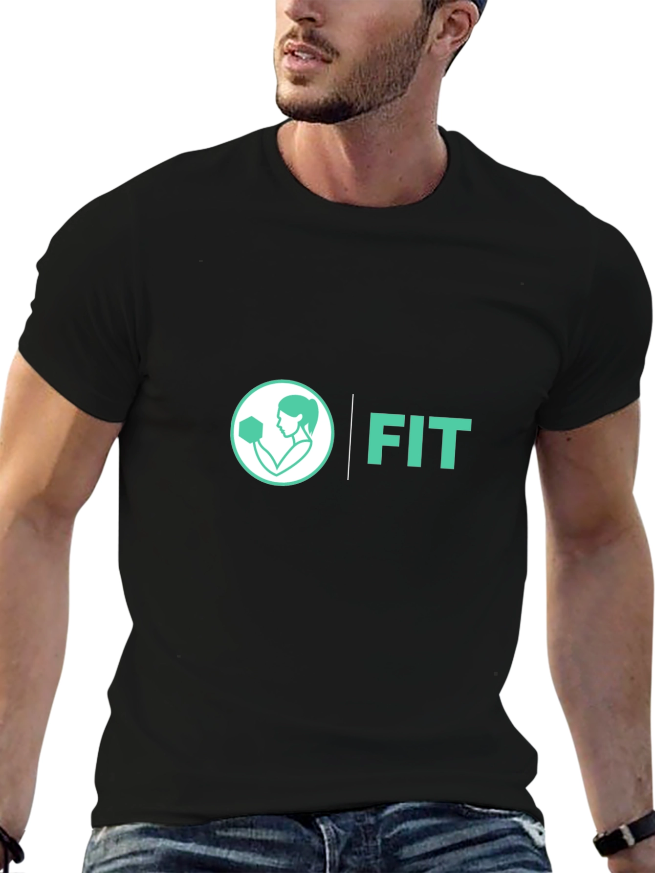 FIT Womens Graphic Tee - Black Cotton