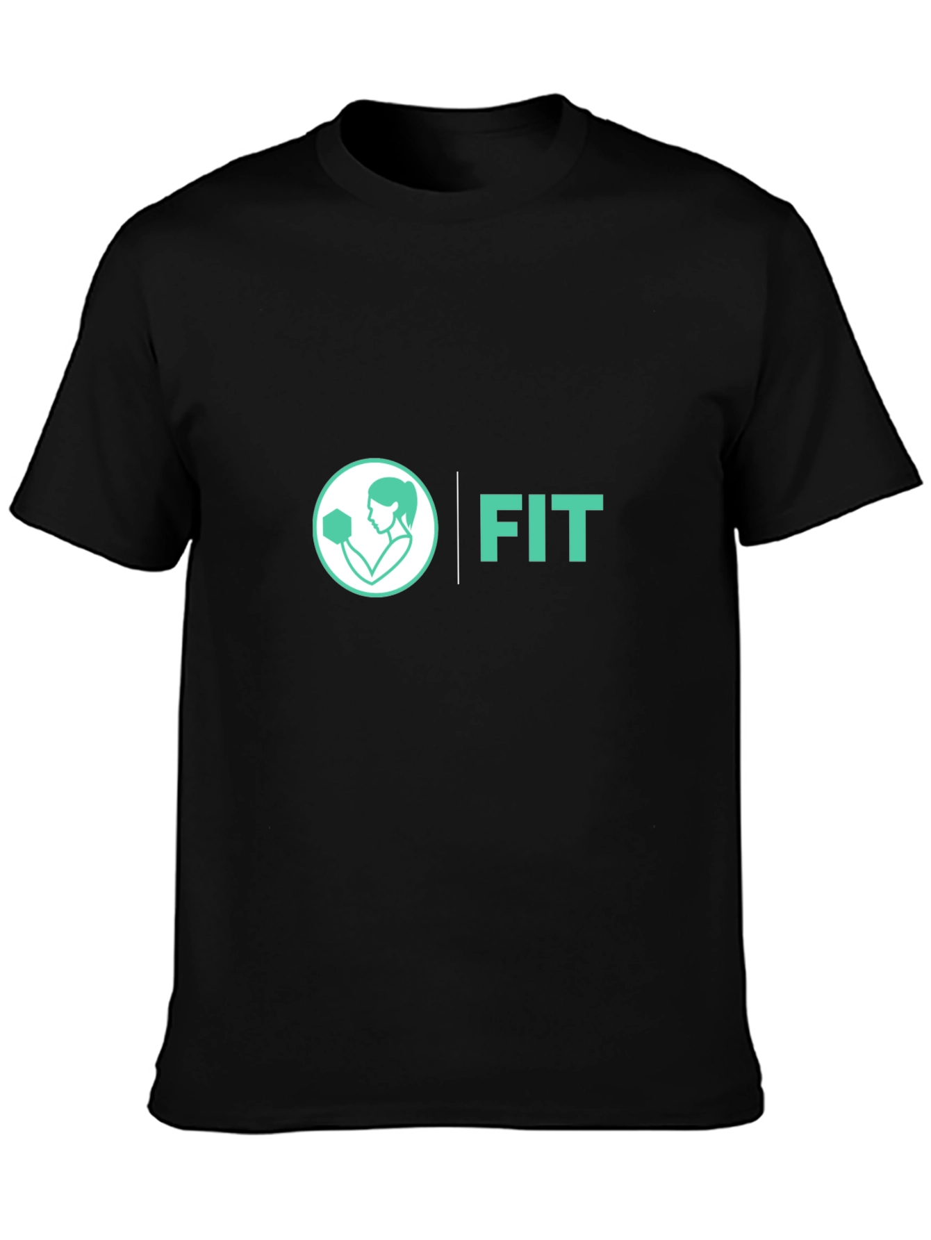 FIT Womens Graphic Tee - Black Cotton