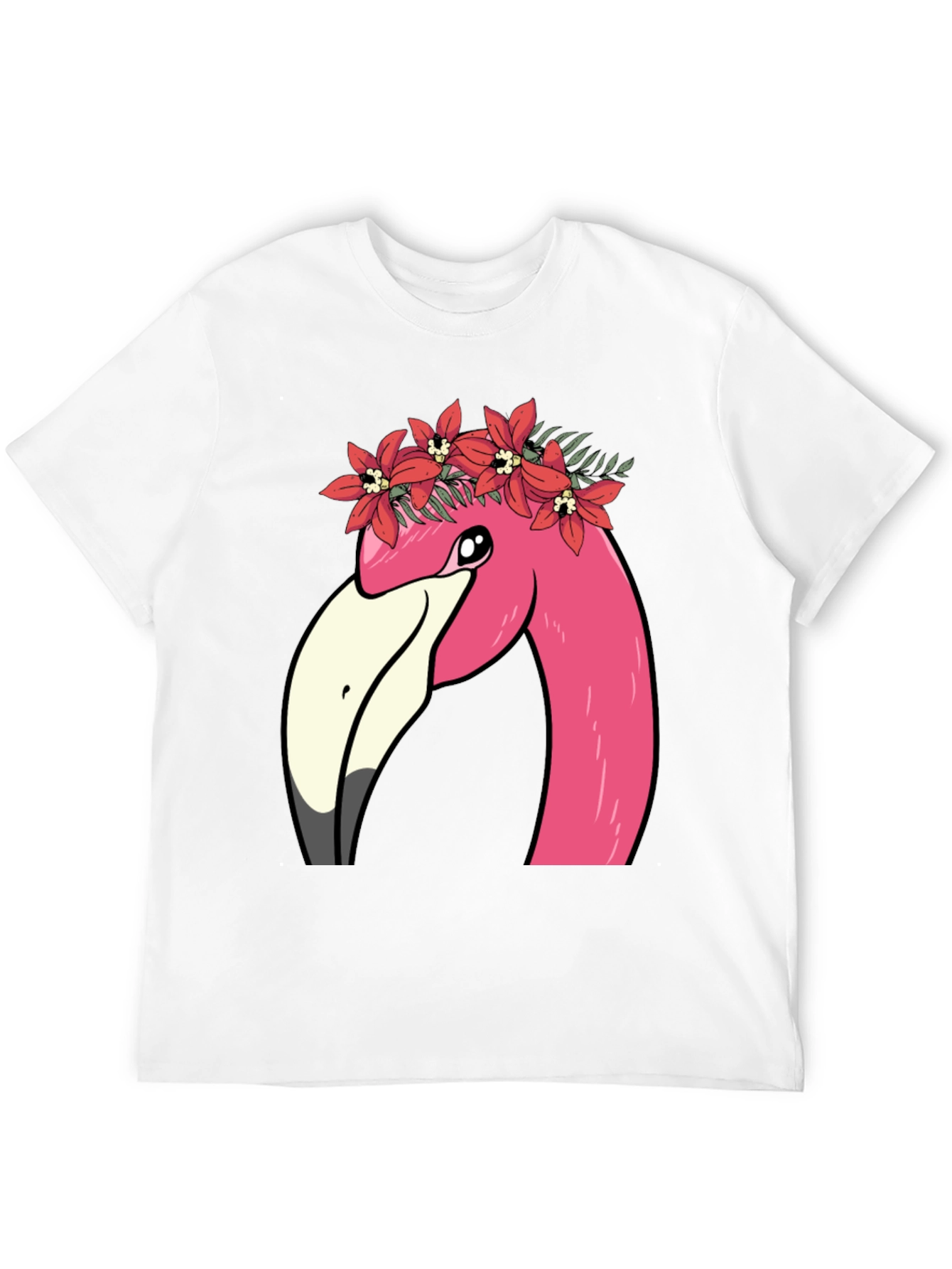 Flamingo Flower Crown Graphic T-Shirt