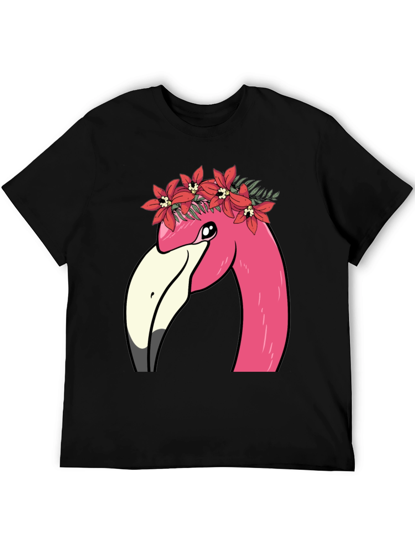 Flamingo Flower Crown Graphic T-Shirt
