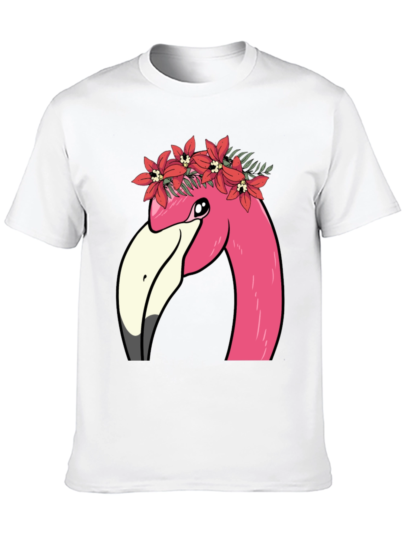 Flamingo Flower Crown Graphic T-Shirt