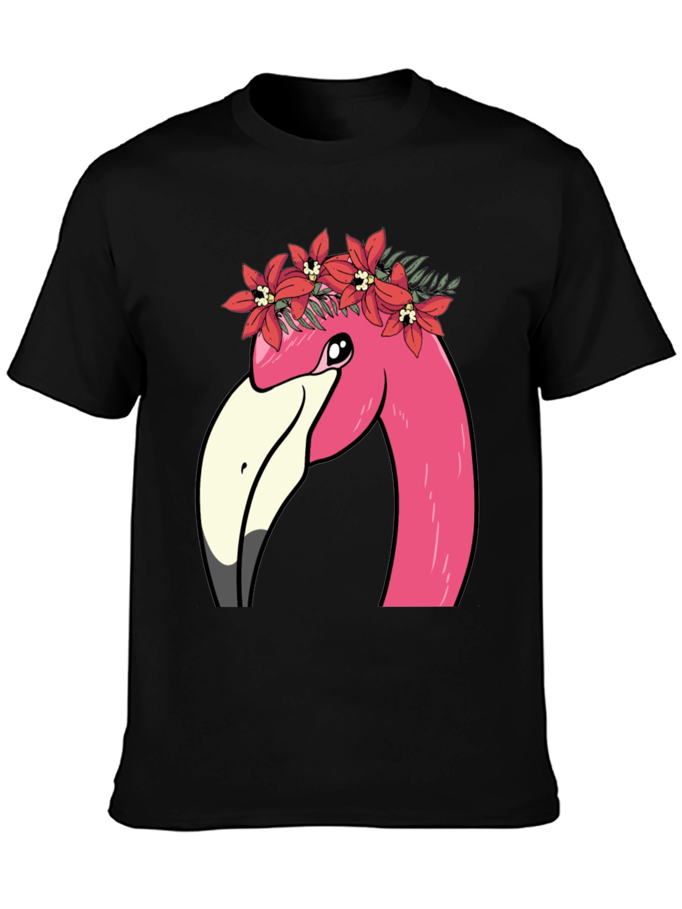 Flamingo Flower Crown Graphic T-Shirt