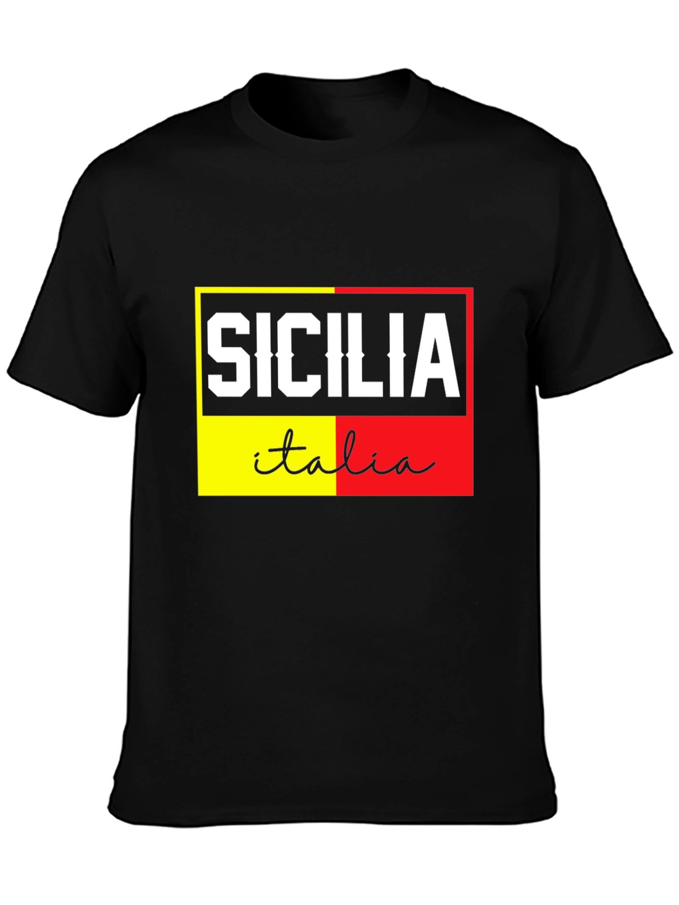Sicilia Italia Graphic Tee - Black