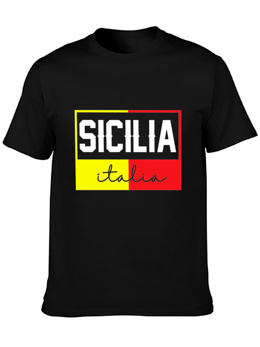 Sicilia Italia Graphic Tee - Black