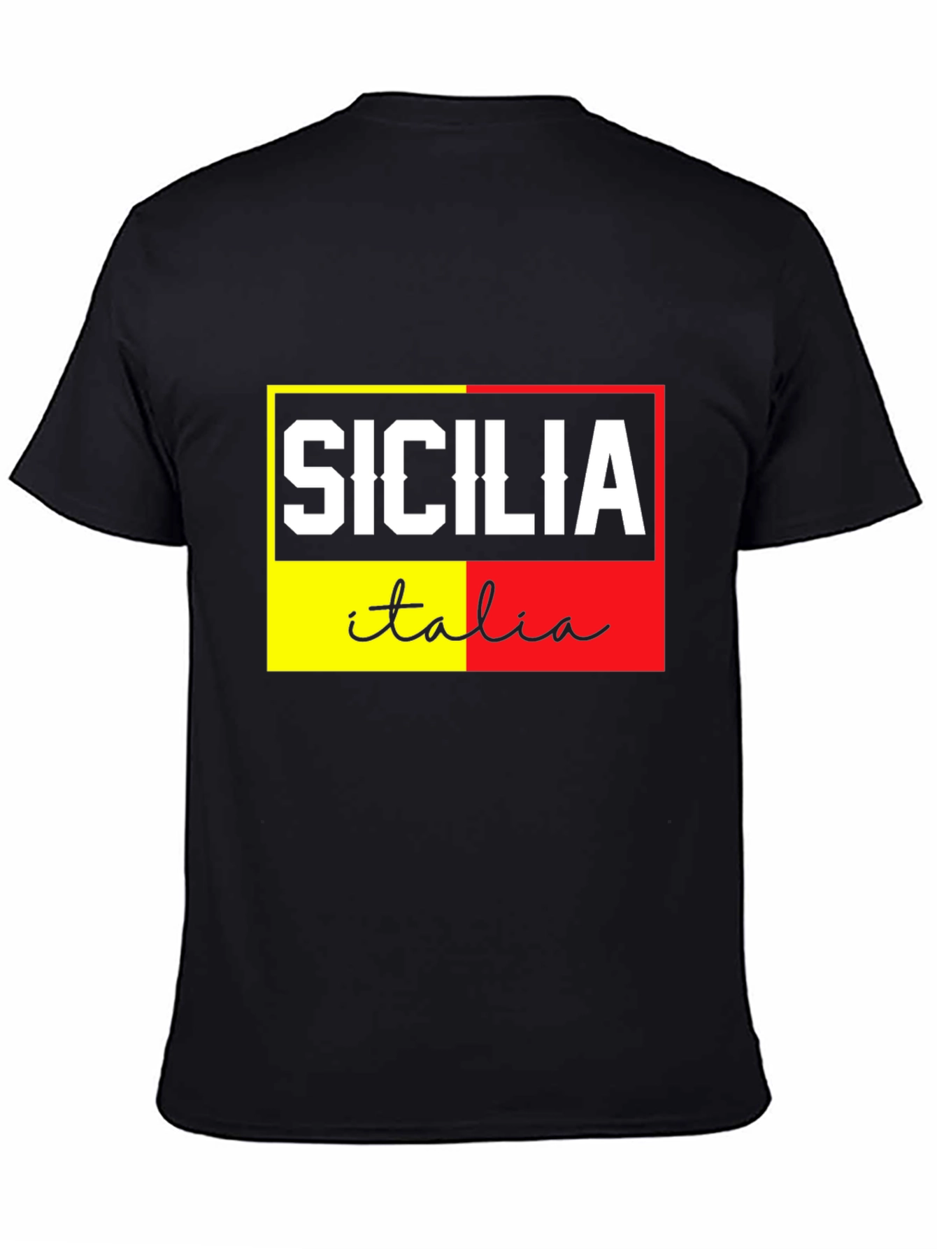 Sicilia Italia Graphic Tee - Black