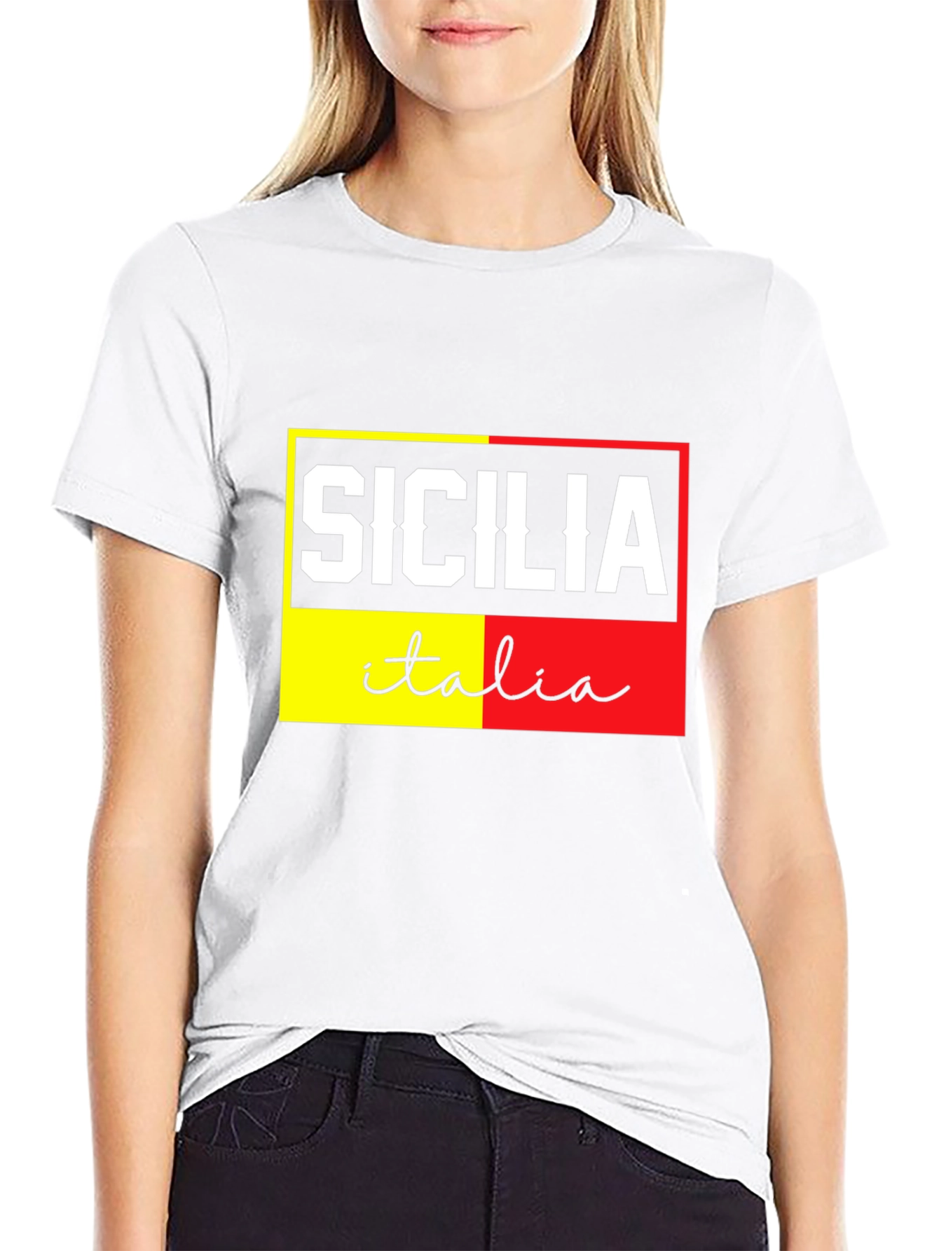 Sicilia Italia Graphic Tee - Black