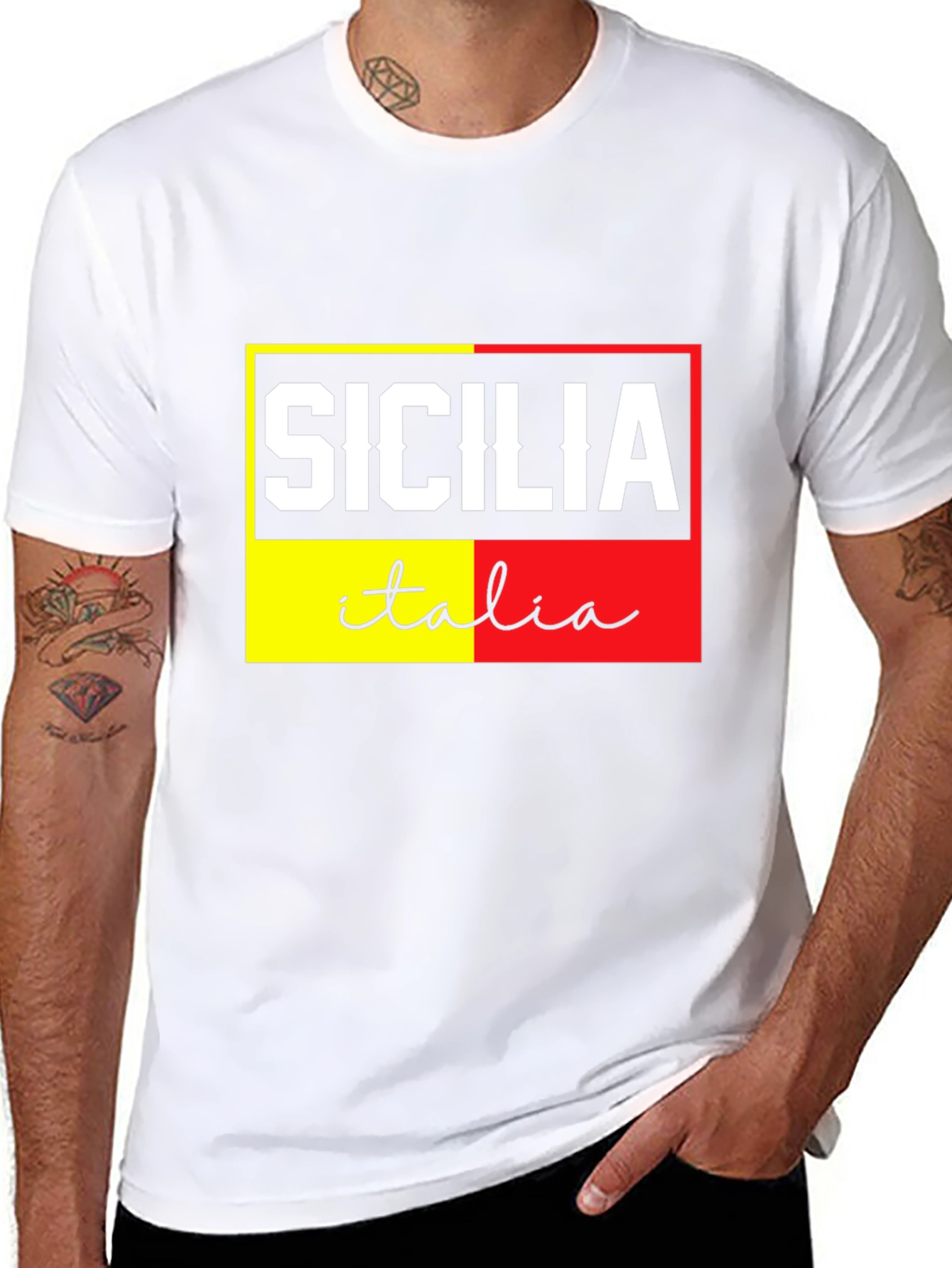 Sicilia Italia Graphic Tee - Black
