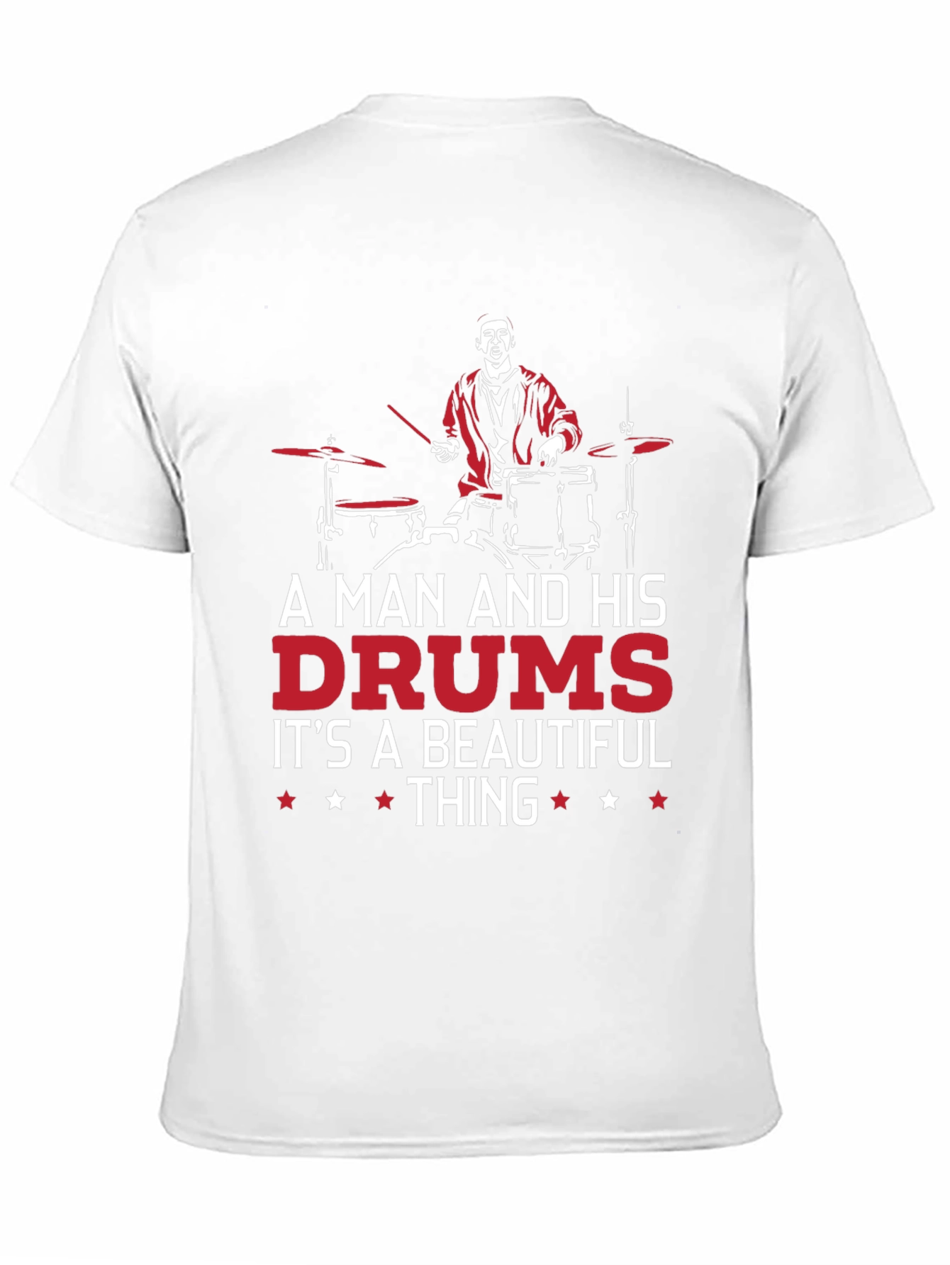 Drummer Graphic T-Shirt - A Man and His Drums
