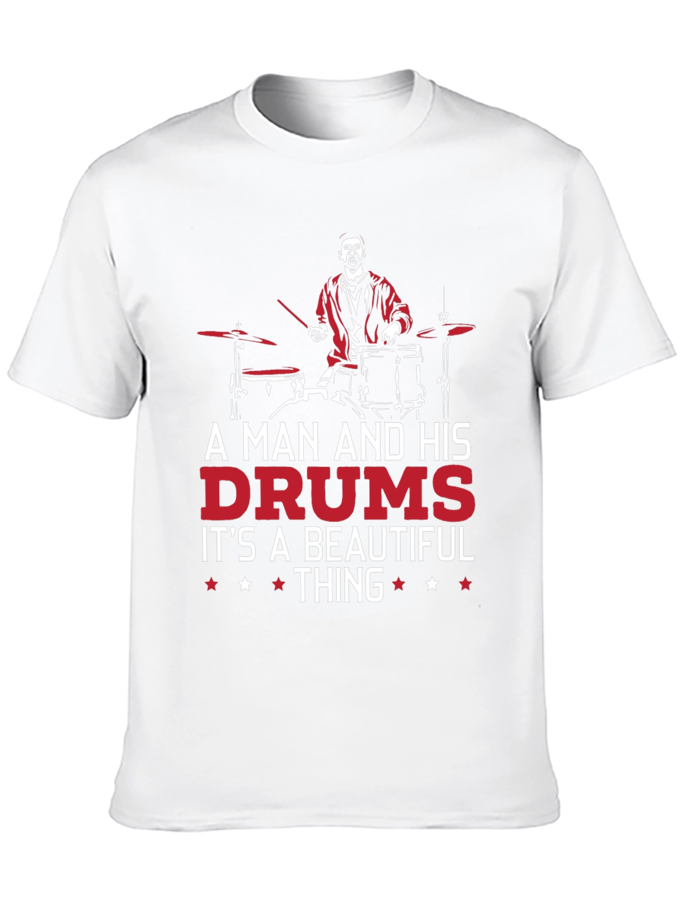 Drummer Graphic T-Shirt - A Man and His Drums