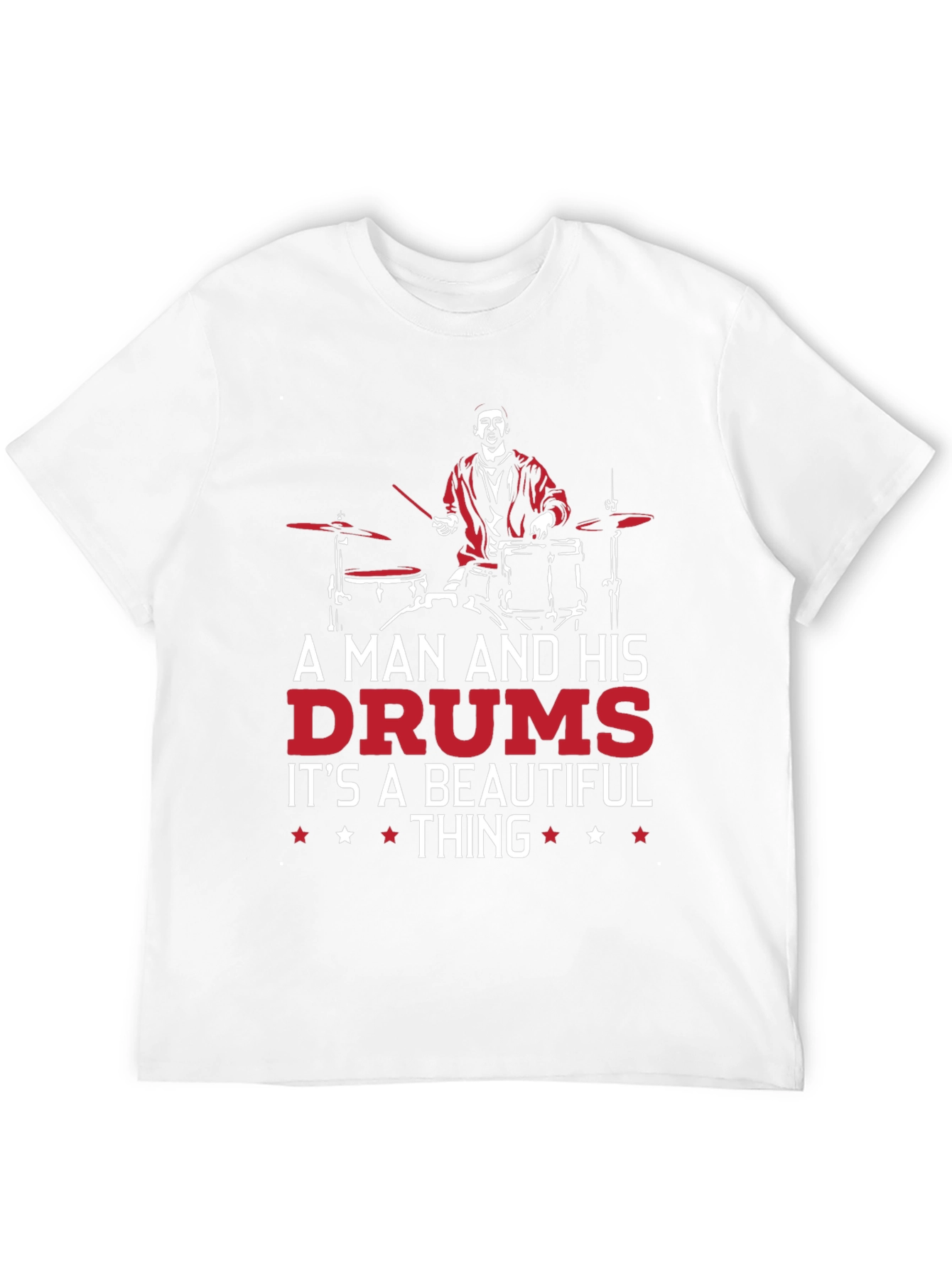 Drummer Graphic T-Shirt - A Man and His Drums