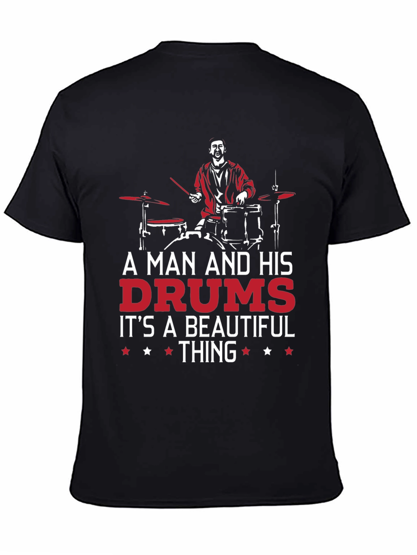 Drummer Graphic T-Shirt - A Man and His Drums