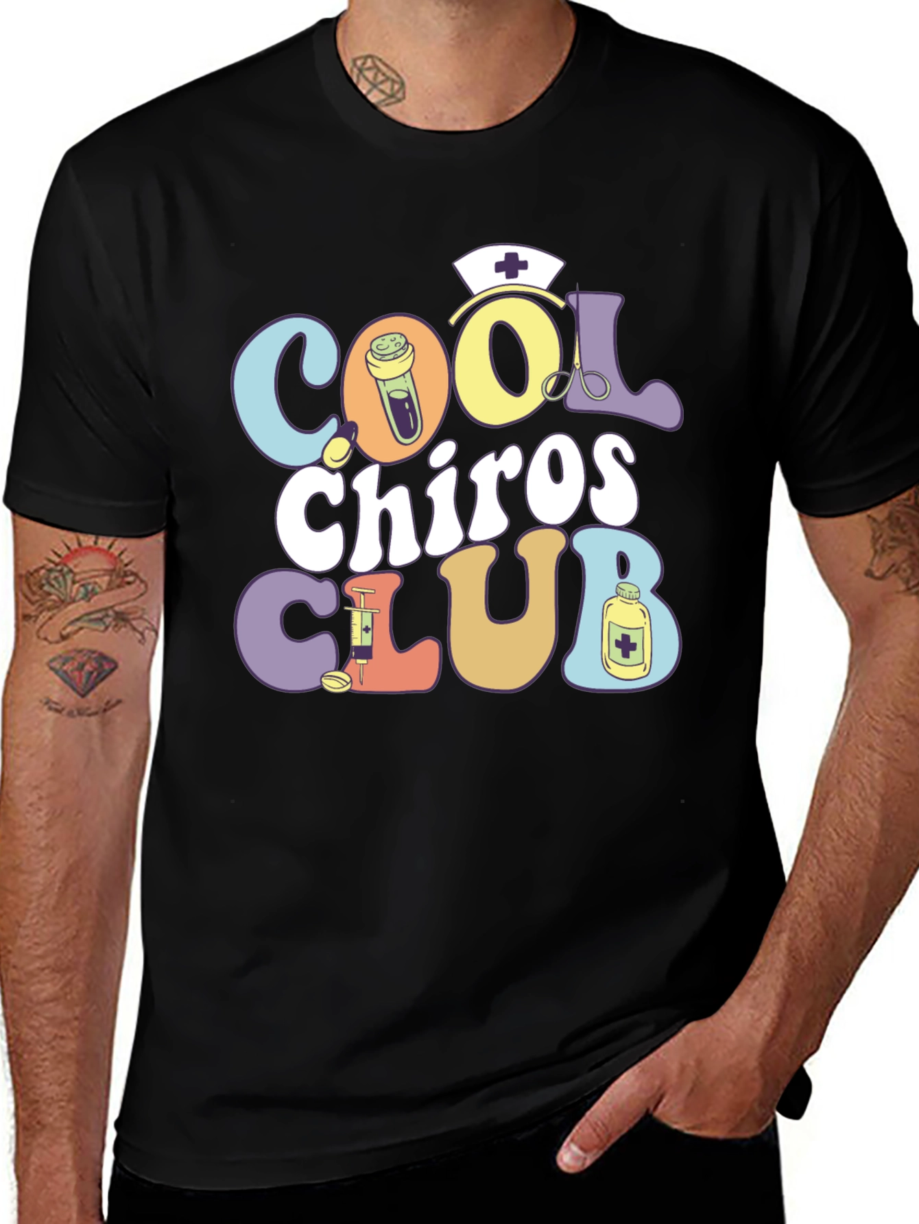 Cool Chiros Club Graphic T-Shirt