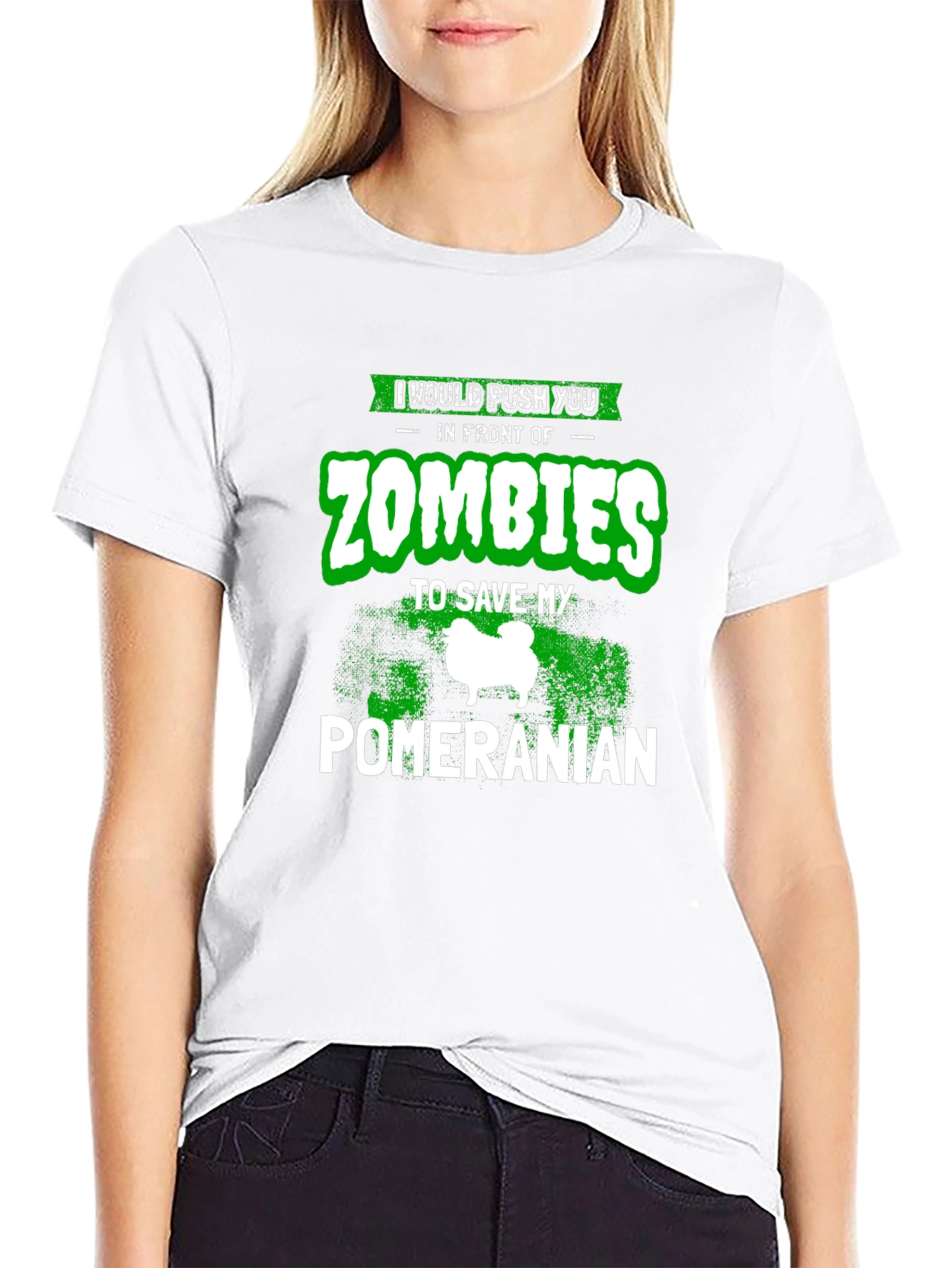 Funny Pomeranian Zombie T-Shirt