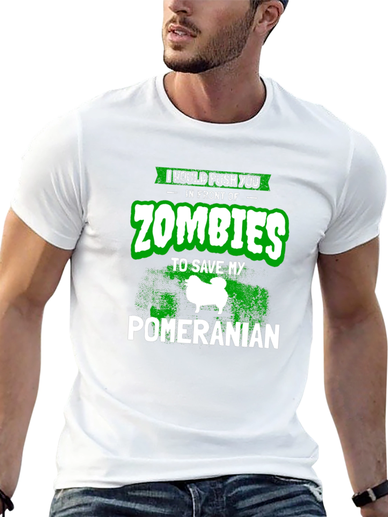 Funny Pomeranian Zombie T-Shirt