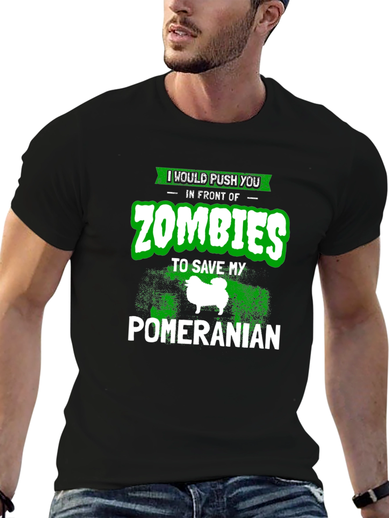 Funny Pomeranian Zombie T-Shirt