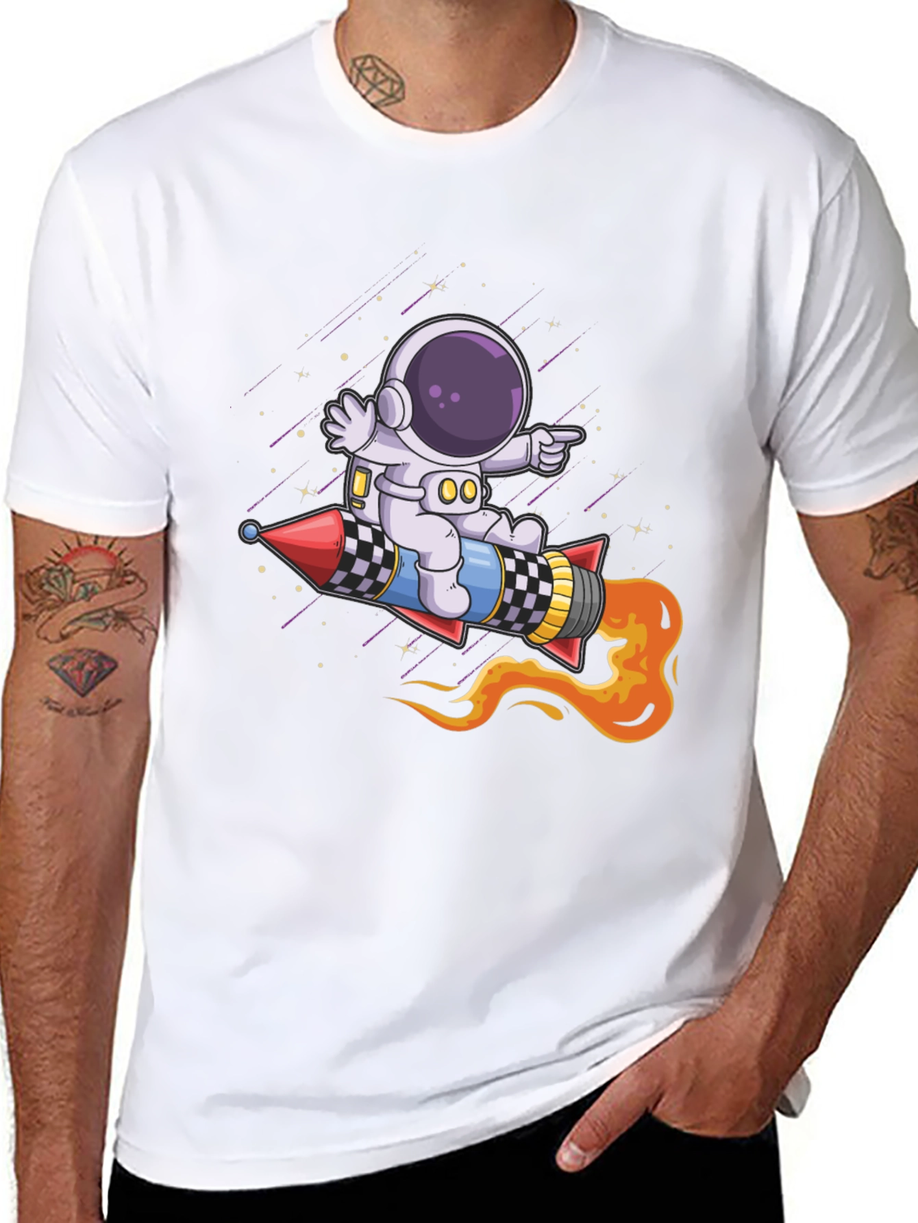 Astronaut Rocket Ride Graphic Tee