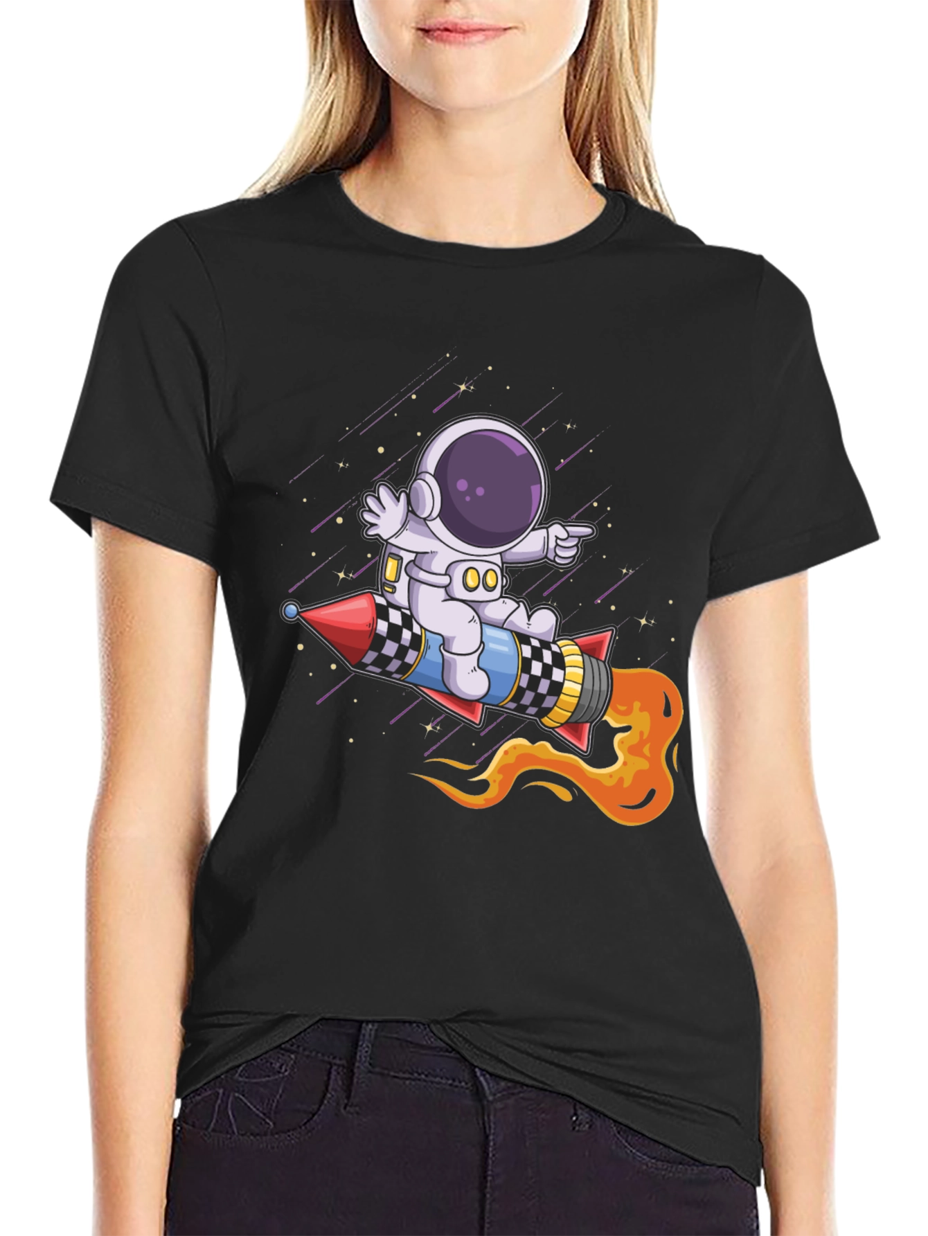 Astronaut Rocket Ride Graphic Tee