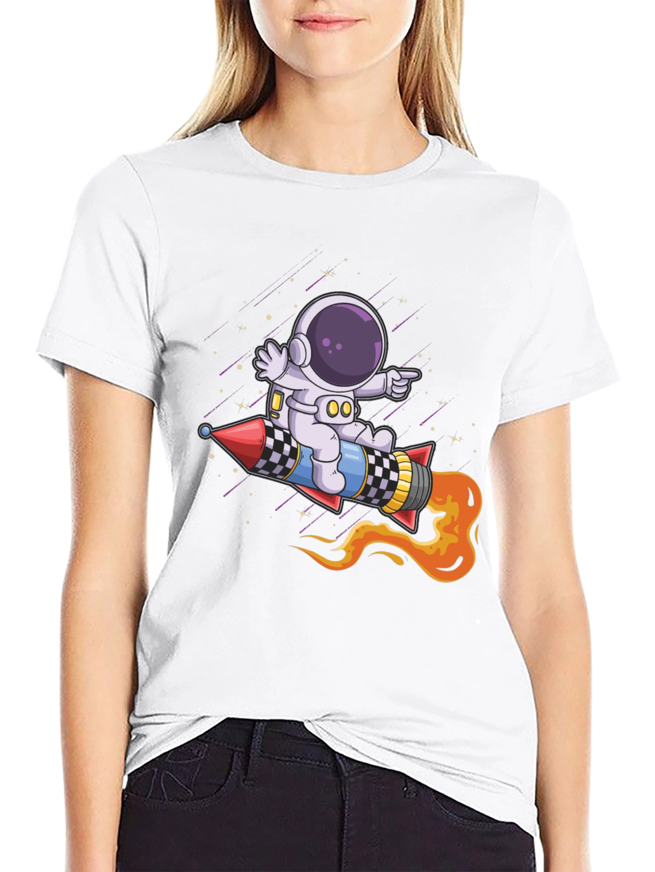 Astronaut Rocket Ride Graphic Tee