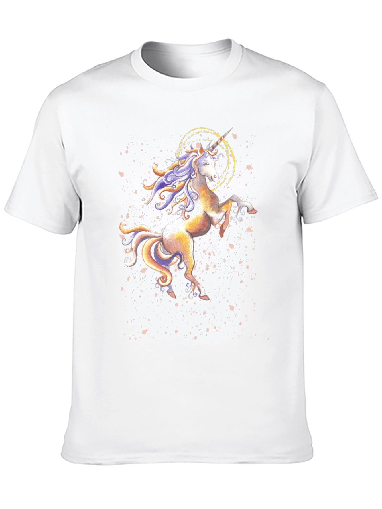 Unicorn Graphic Print Black T-Shirt