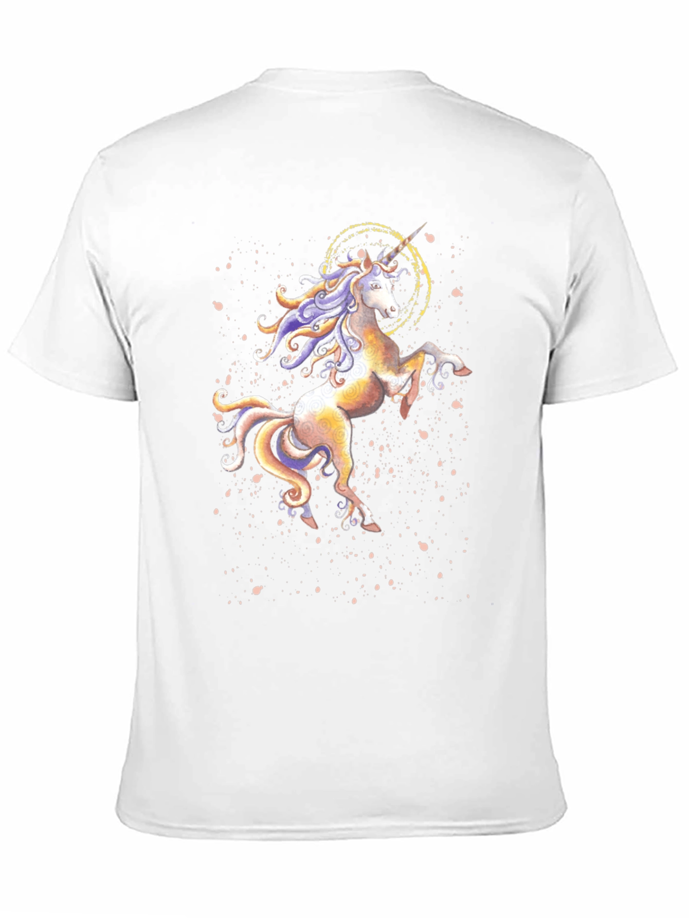 Unicorn Graphic Print Black T-Shirt