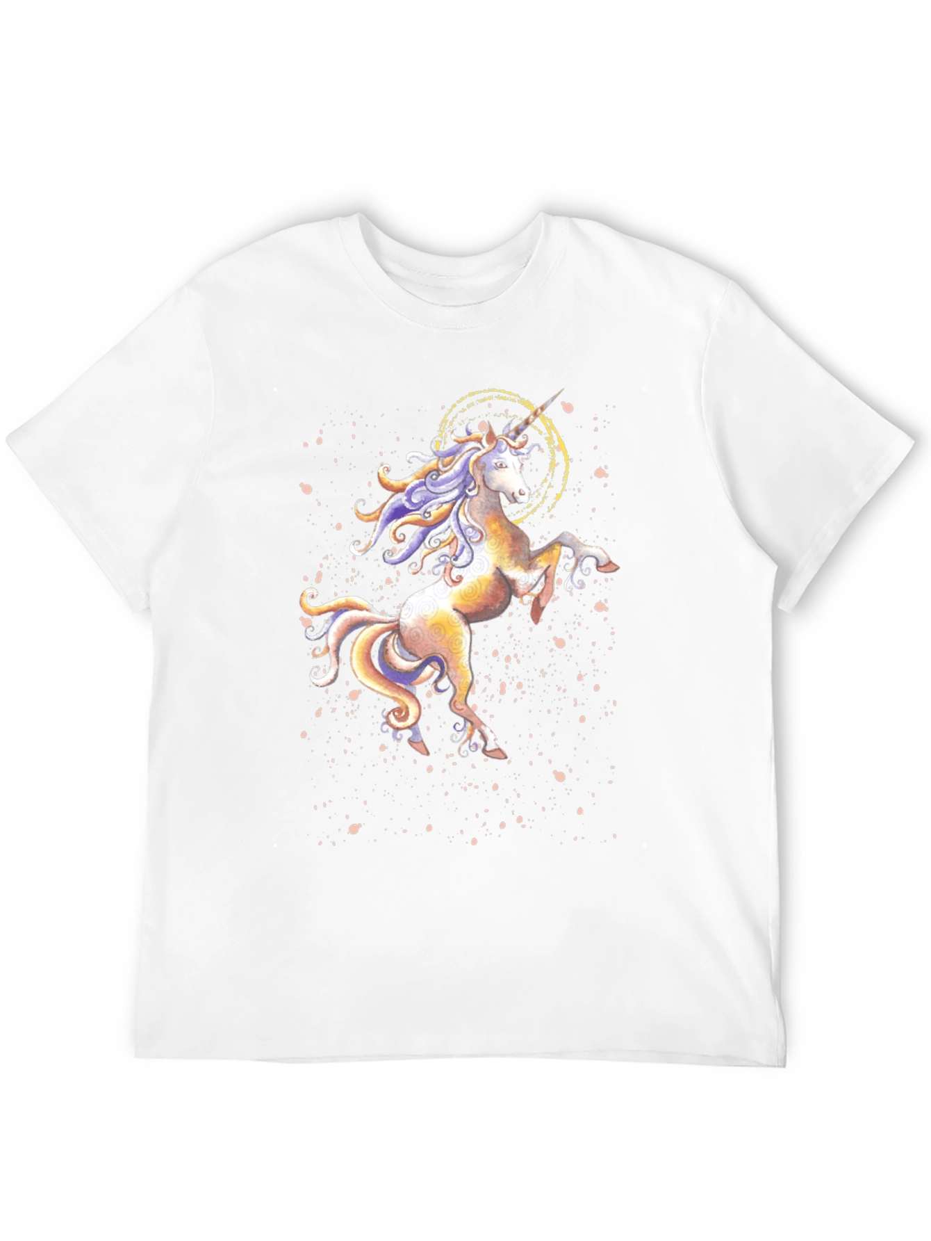 Unicorn Graphic Print Black T-Shirt