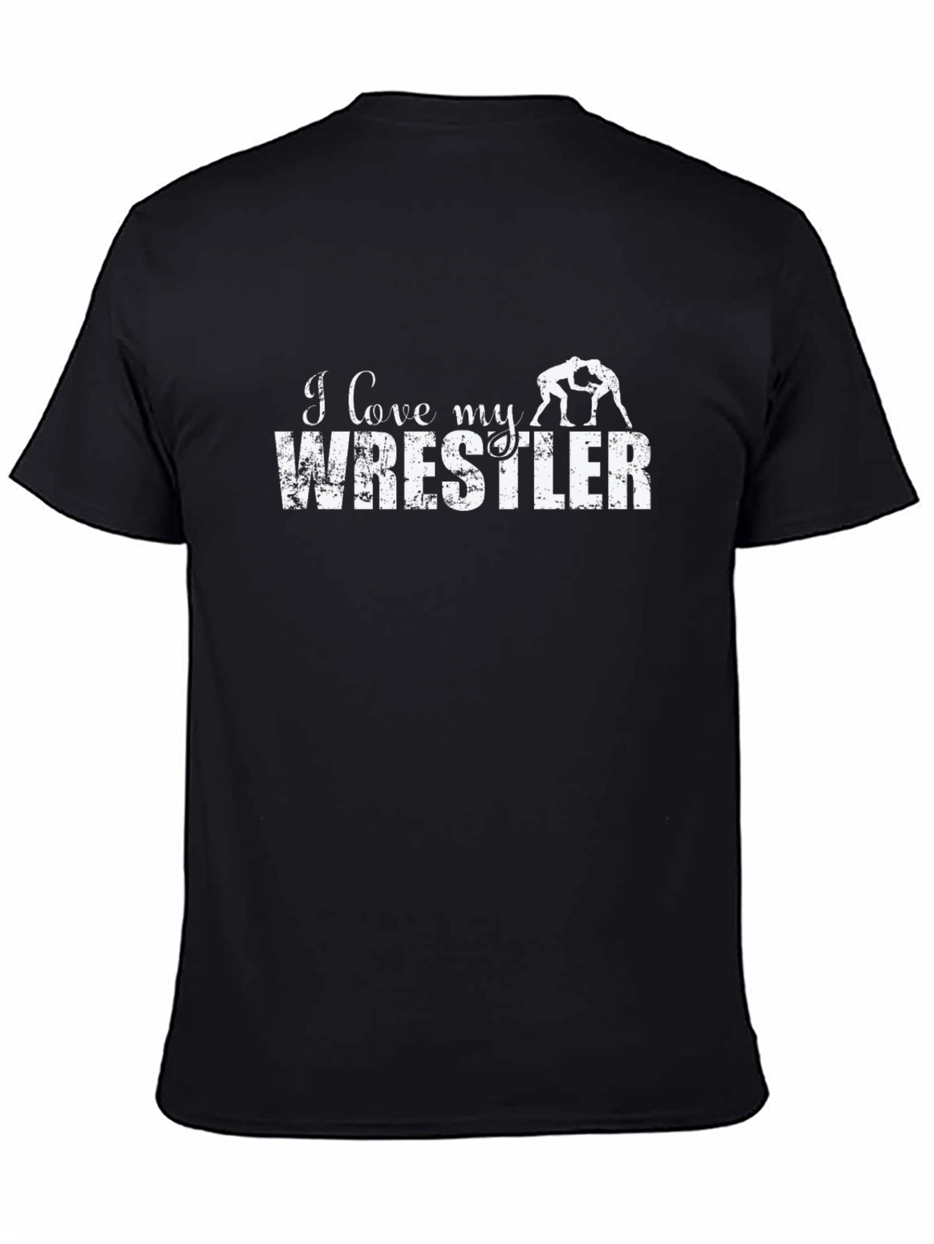 I Love My Wrestler T-Shirt - Black