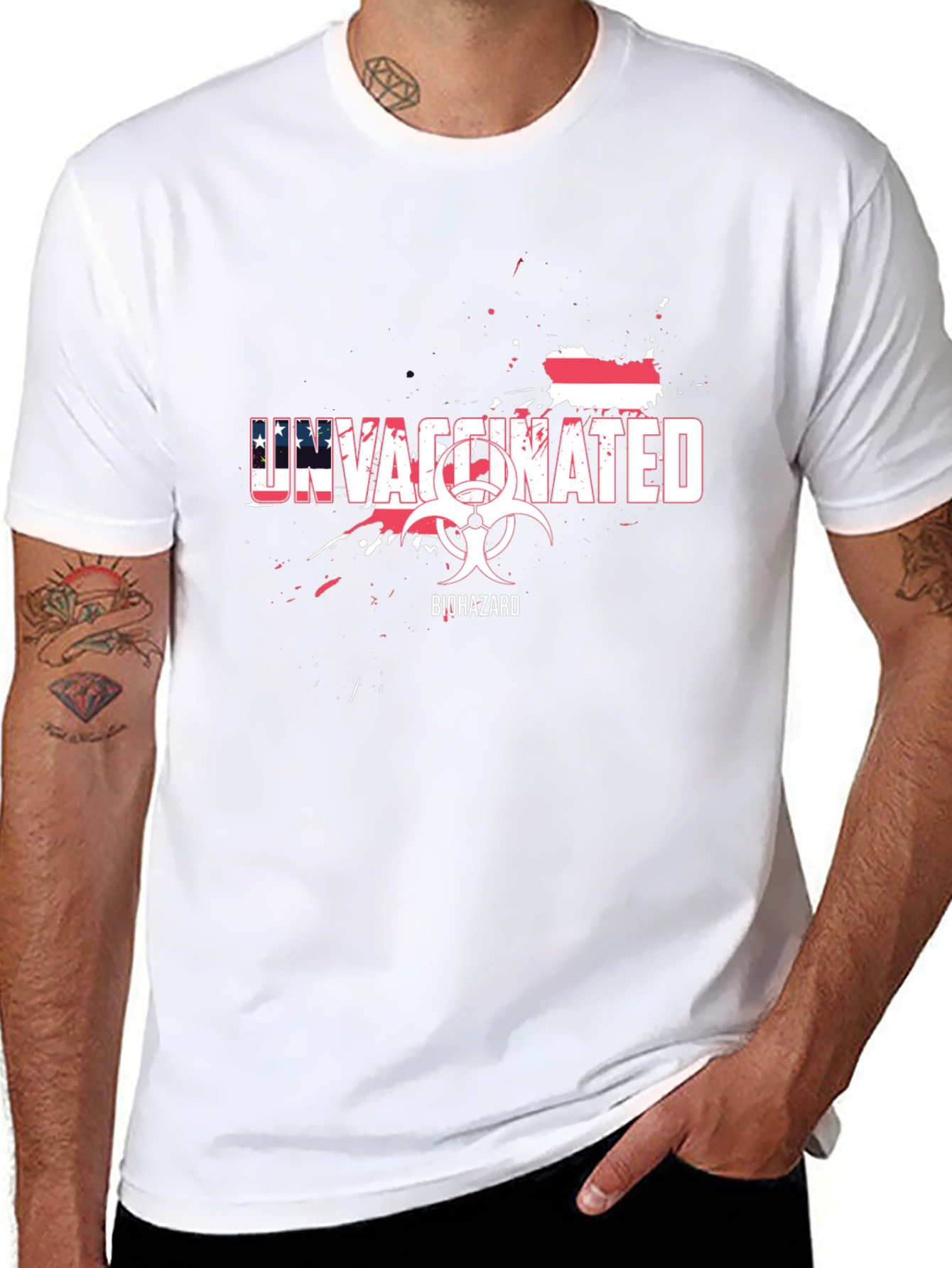 Unvaccinated Biohazard Graphic Tee