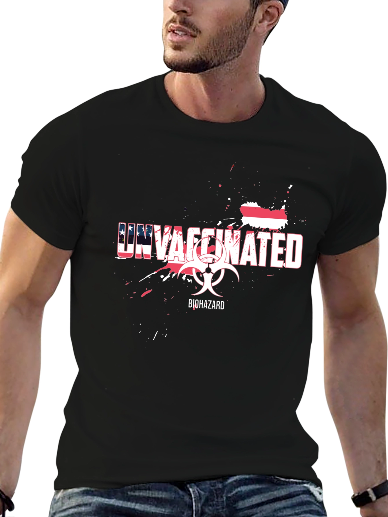 Unvaccinated Biohazard Graphic Tee