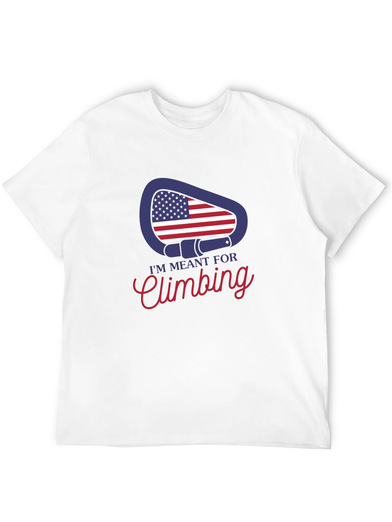 Climbing T-Shirt - USA Carabiner Design
