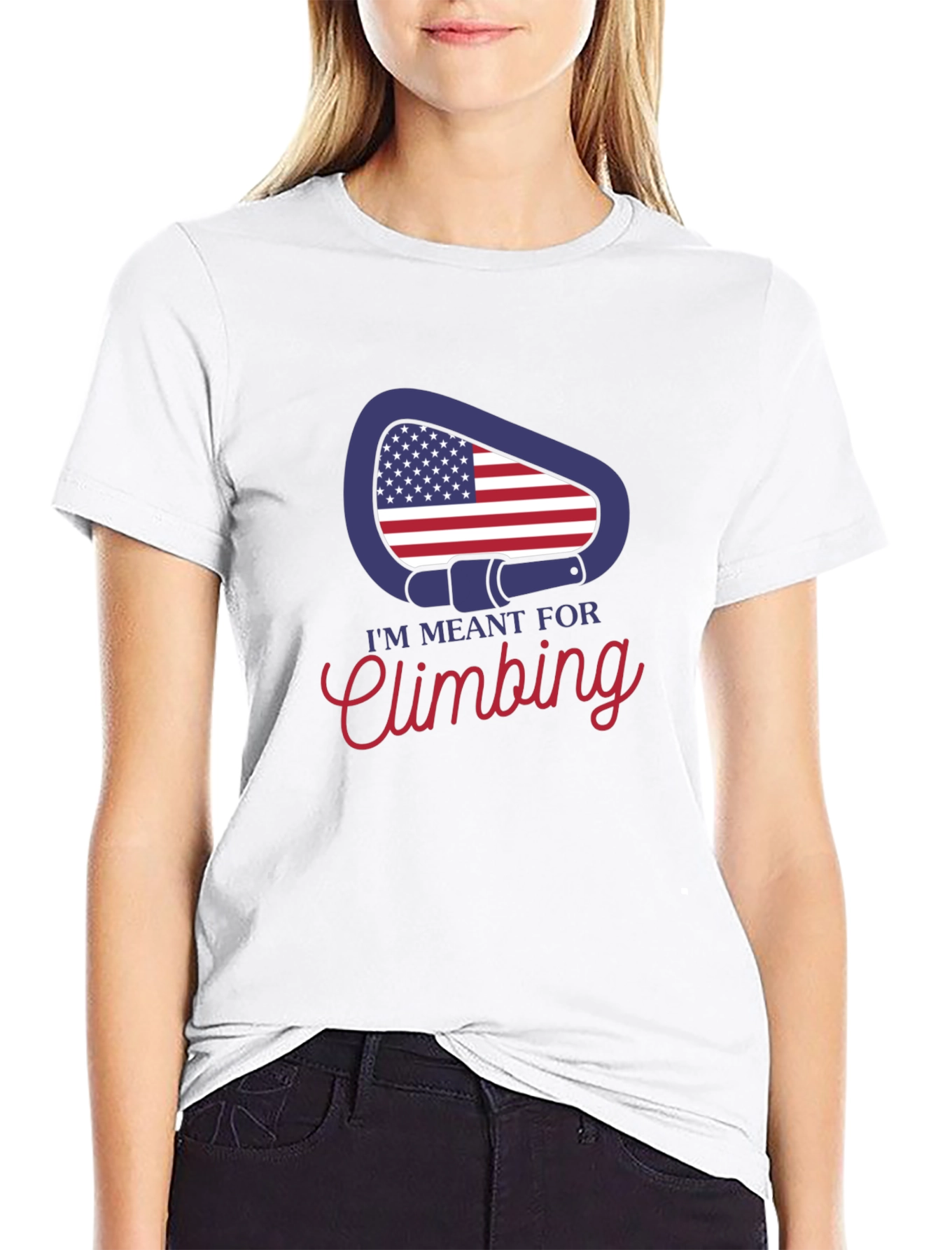 Climbing T-Shirt - USA Carabiner Design