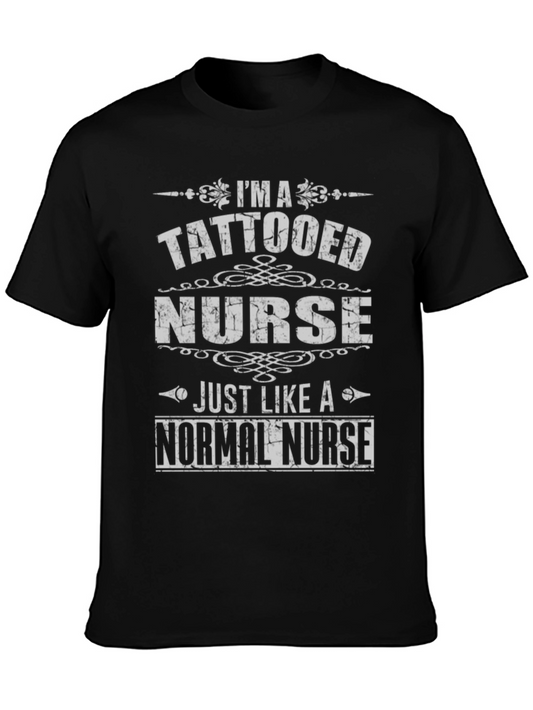 Tattooed Nurse Novelty Graphic T-Shirt