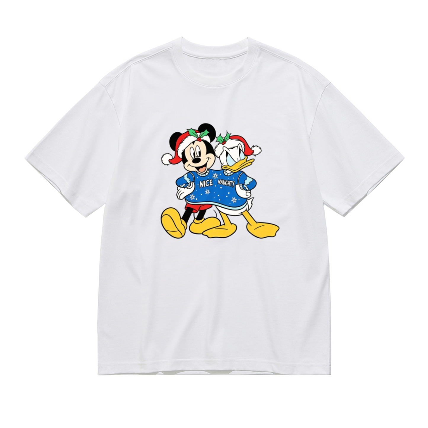 Christmas Vibe Mickey & Donald Duck Holiday Plus?Size Women T?Shirt