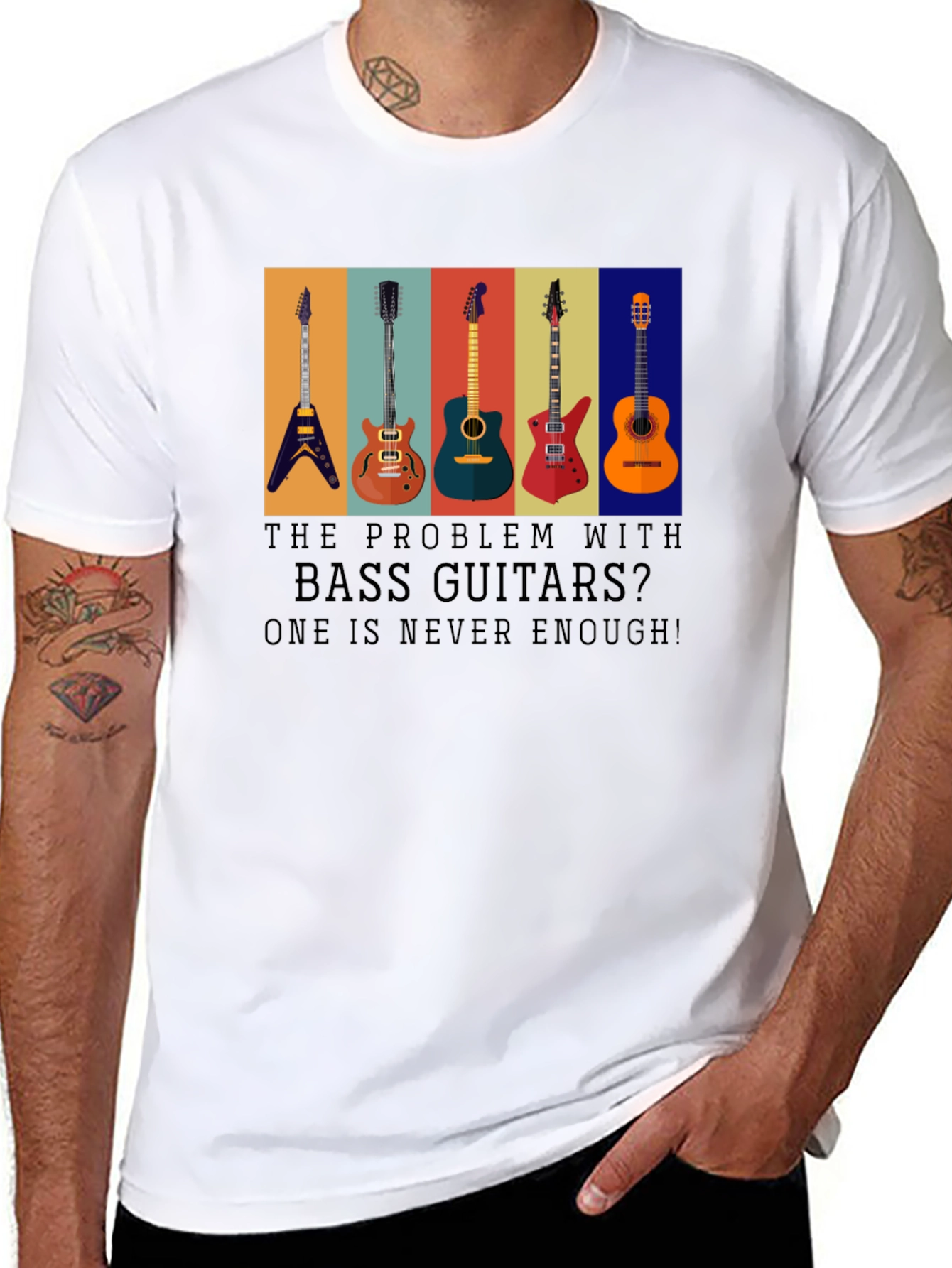 Bass Guitar T-Shirt: One is Never Enough